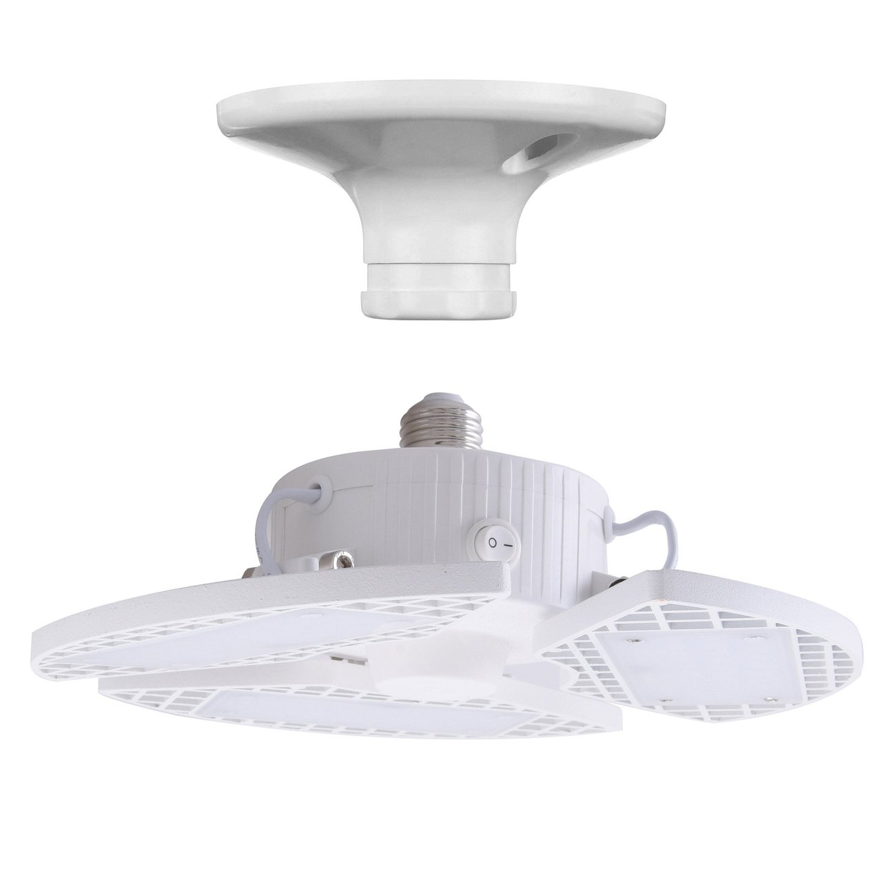 3-Panel LED Garage Light, 2-Pack - Image 1