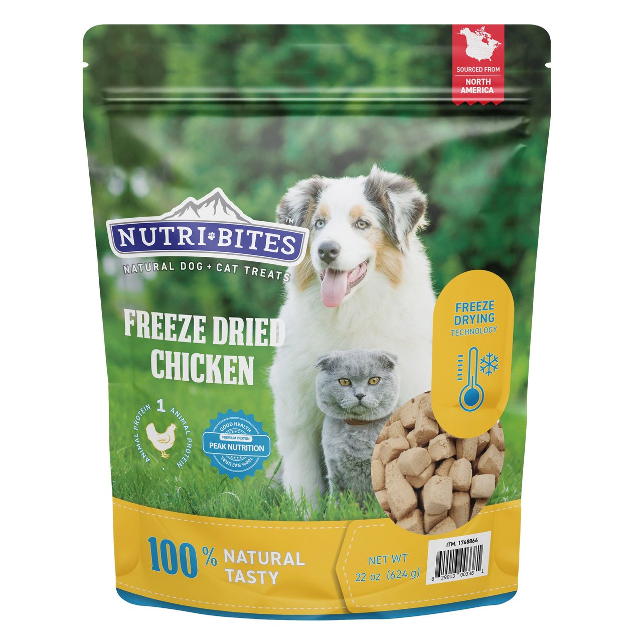 NutriBites Freeze Dried Chicken Treat 22 Ounce Bag - Image 1