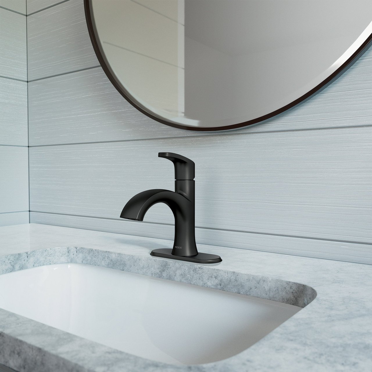 Moen Karis Bath Faucet Matte Black - Image 1