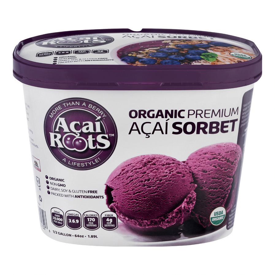Acai Roots Organic Sorbet 1/2 Gal - Image 1