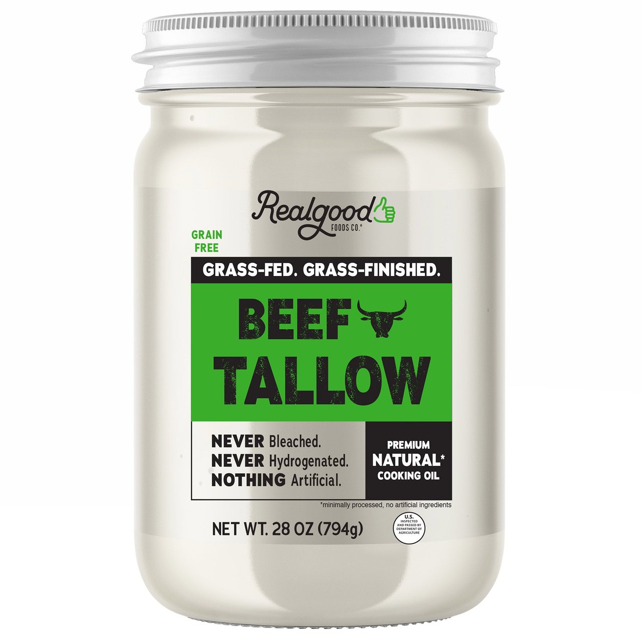 Real Good Grass-Fed Beef Tallow 28 oz - Image 1