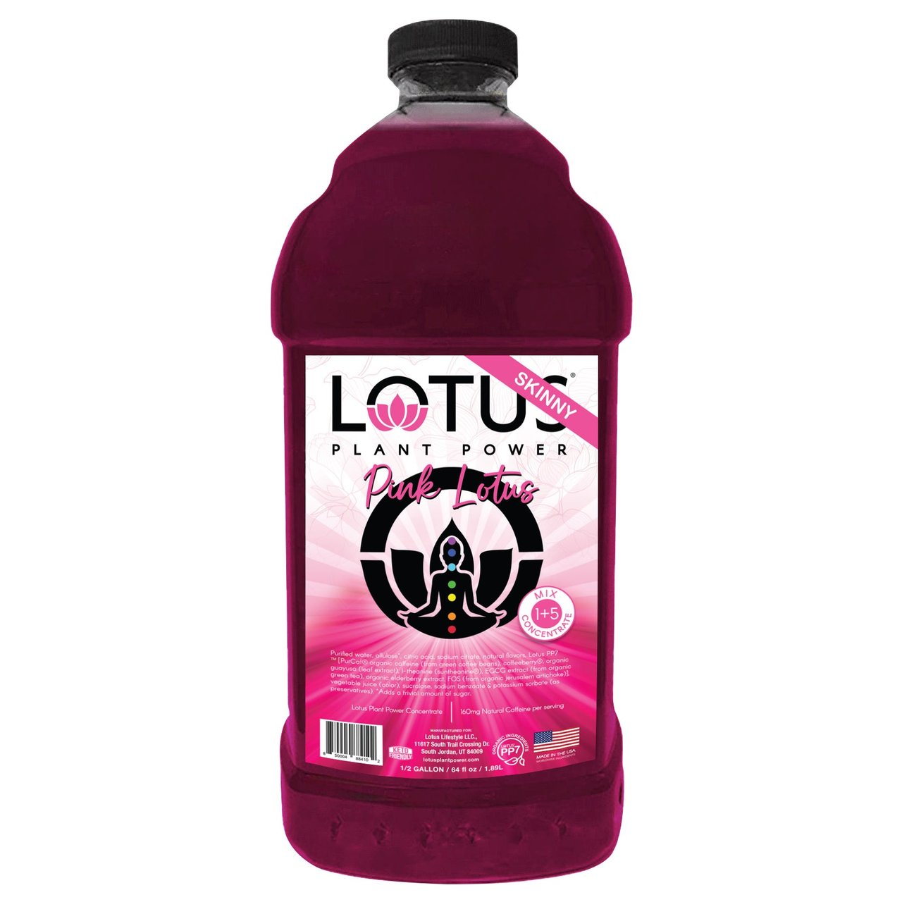 Lotus Plant Power Skinny Energy Concentrate, Sugar Free Pink Lotus, 64 fl oz