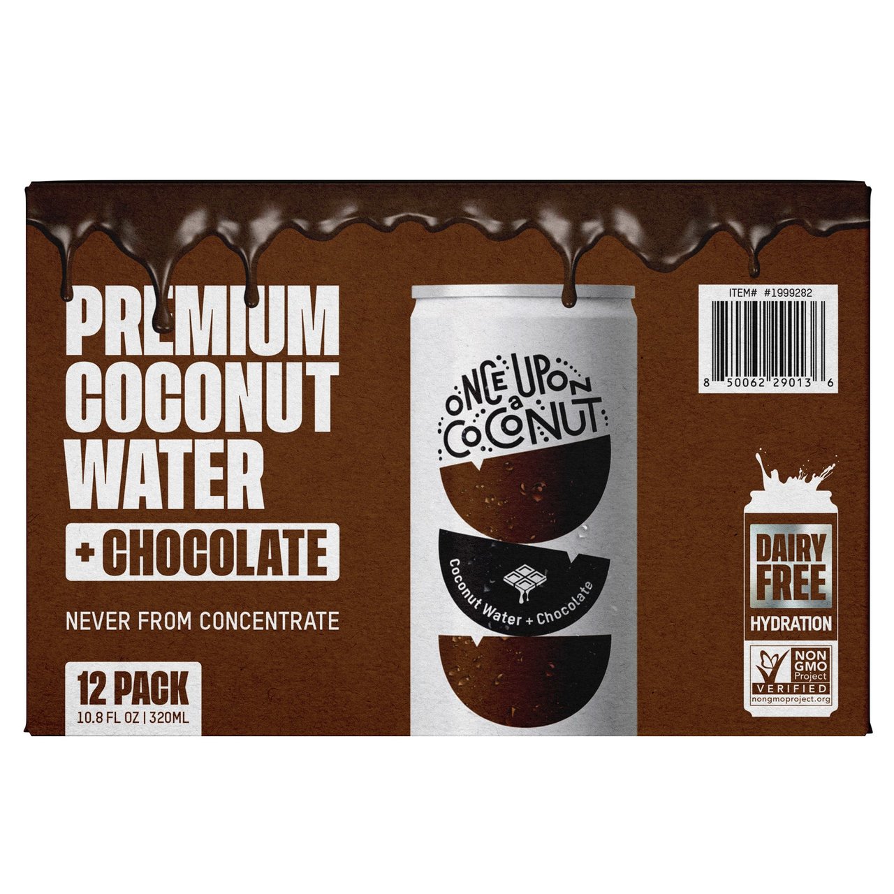 Once Upon A Coconut Chocolate Coconut Water 12 / 10.8 oz - Image 1