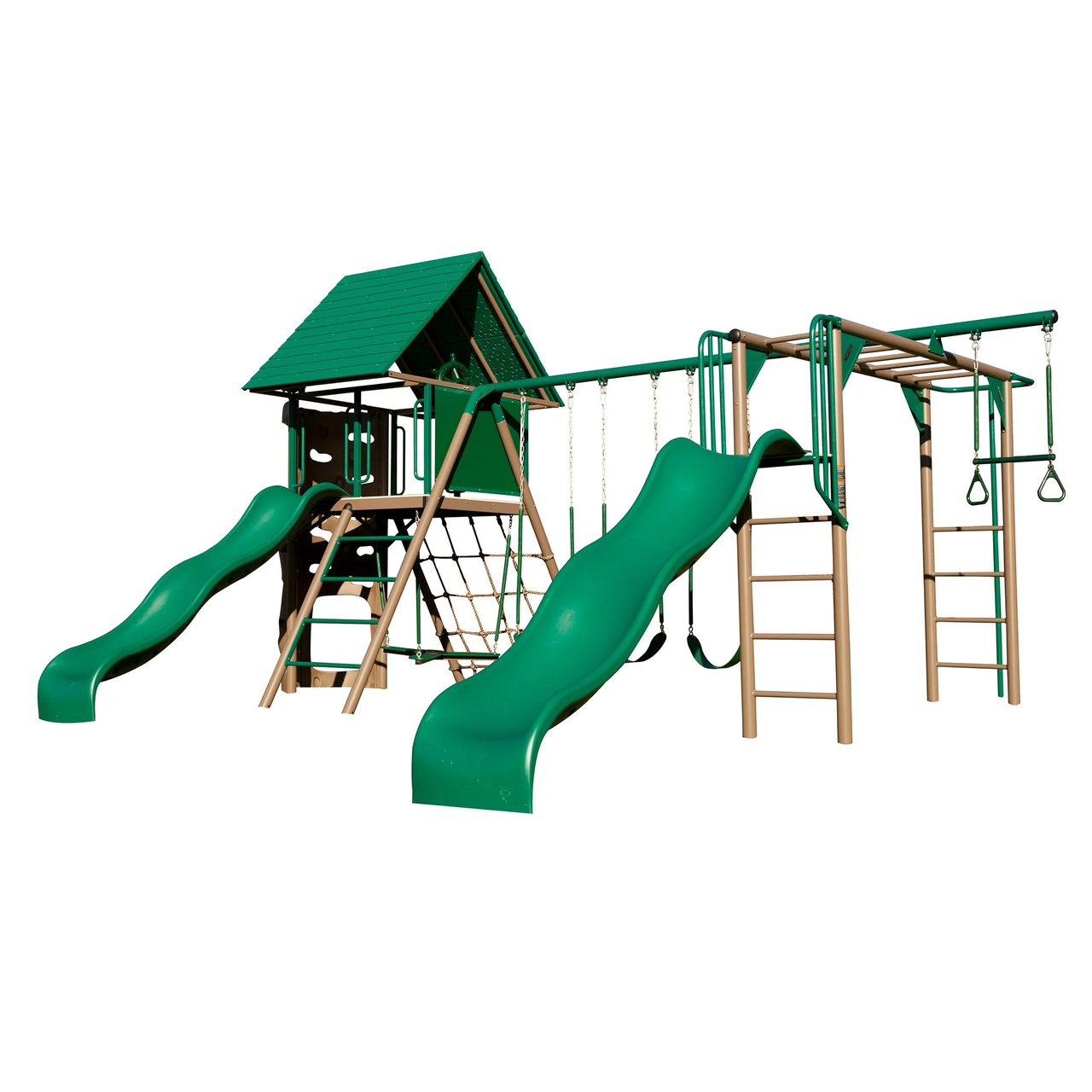 Lifetime Double Slide Deluxe Playset - Earthtone (Model 90240) - Image 1