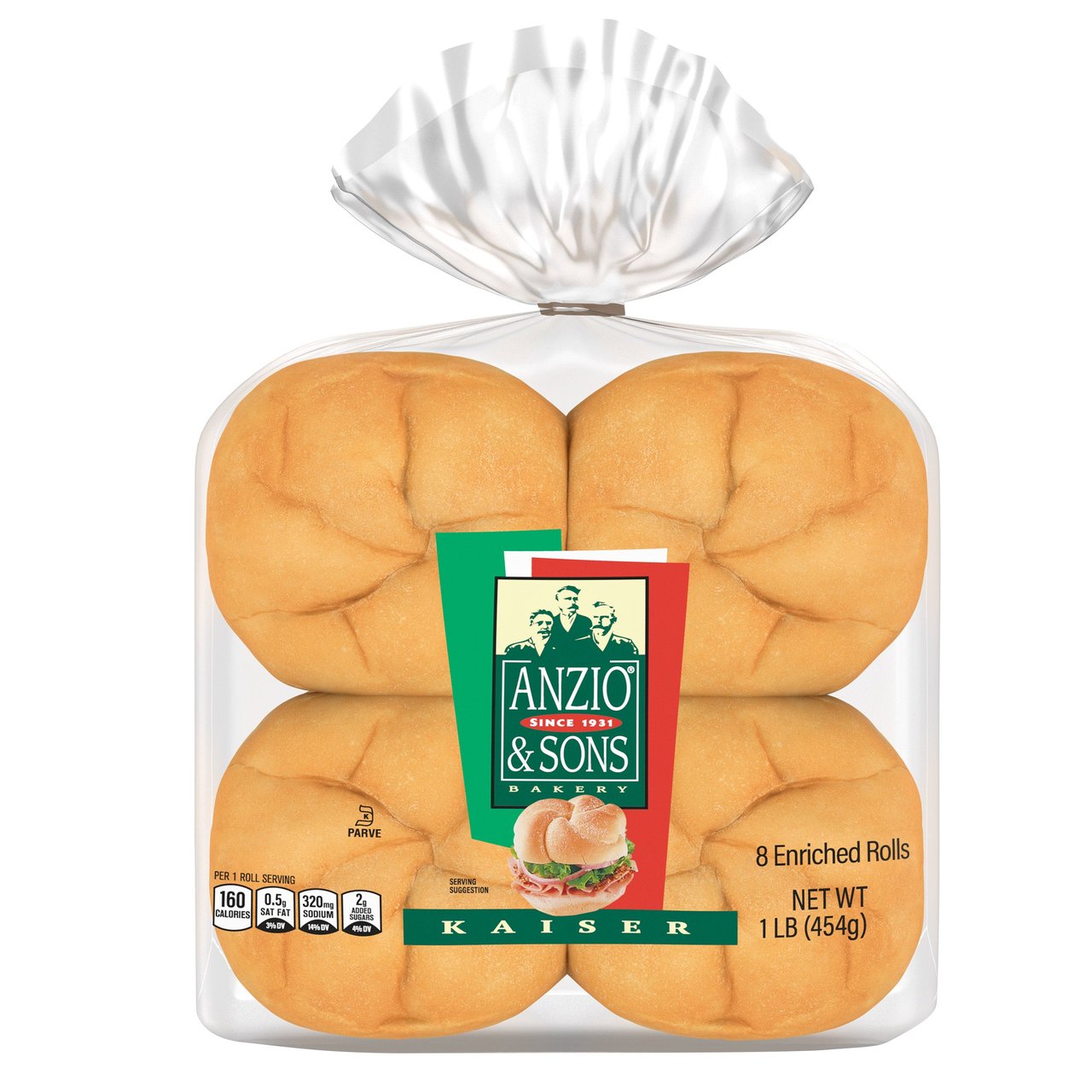 Anzio & Sons Kaiser Rolls, 8 Count, 1 LB - Image 1