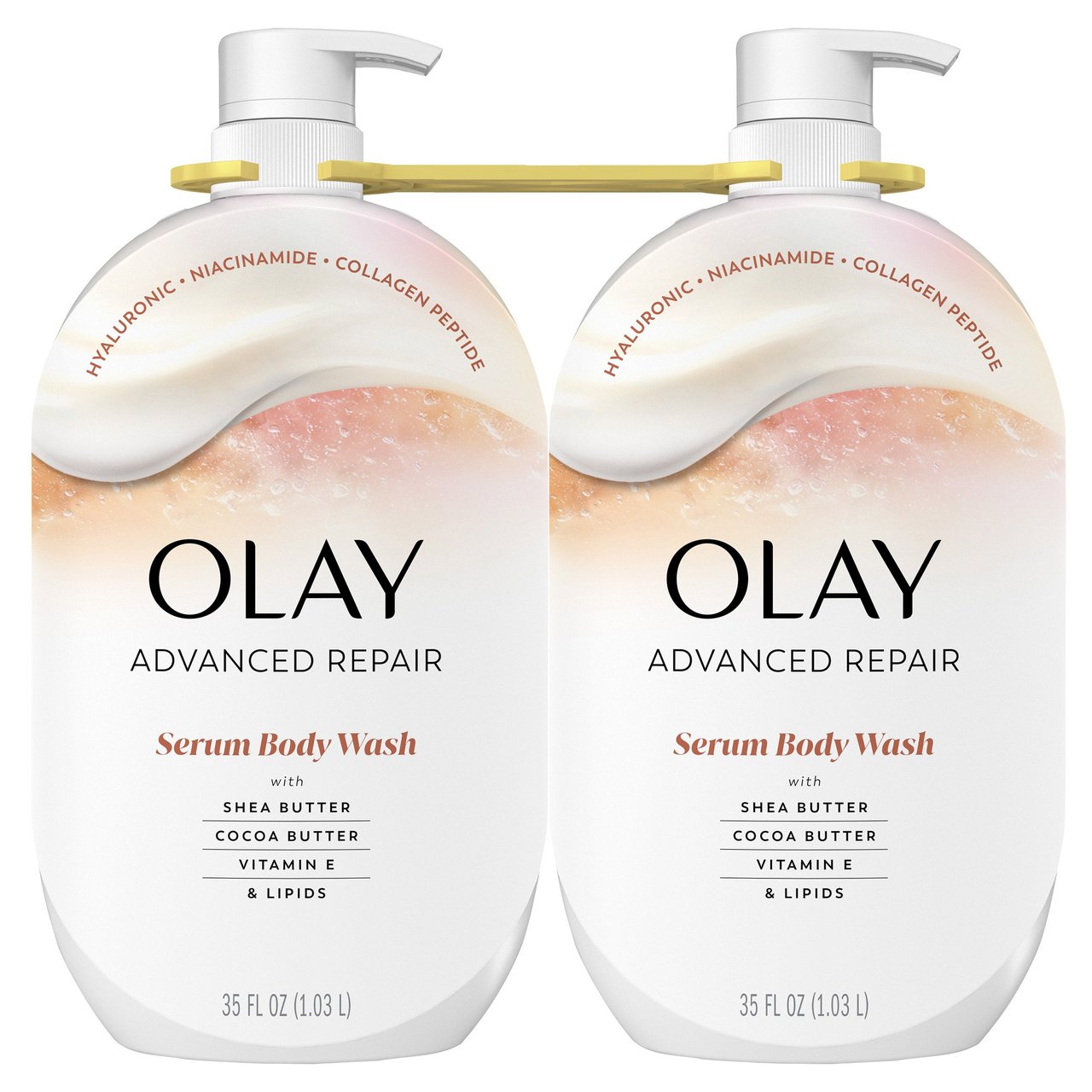 Olay Advanced Repair Serum Body Wash, 2-Pack (35 fl oz each) - Image 1