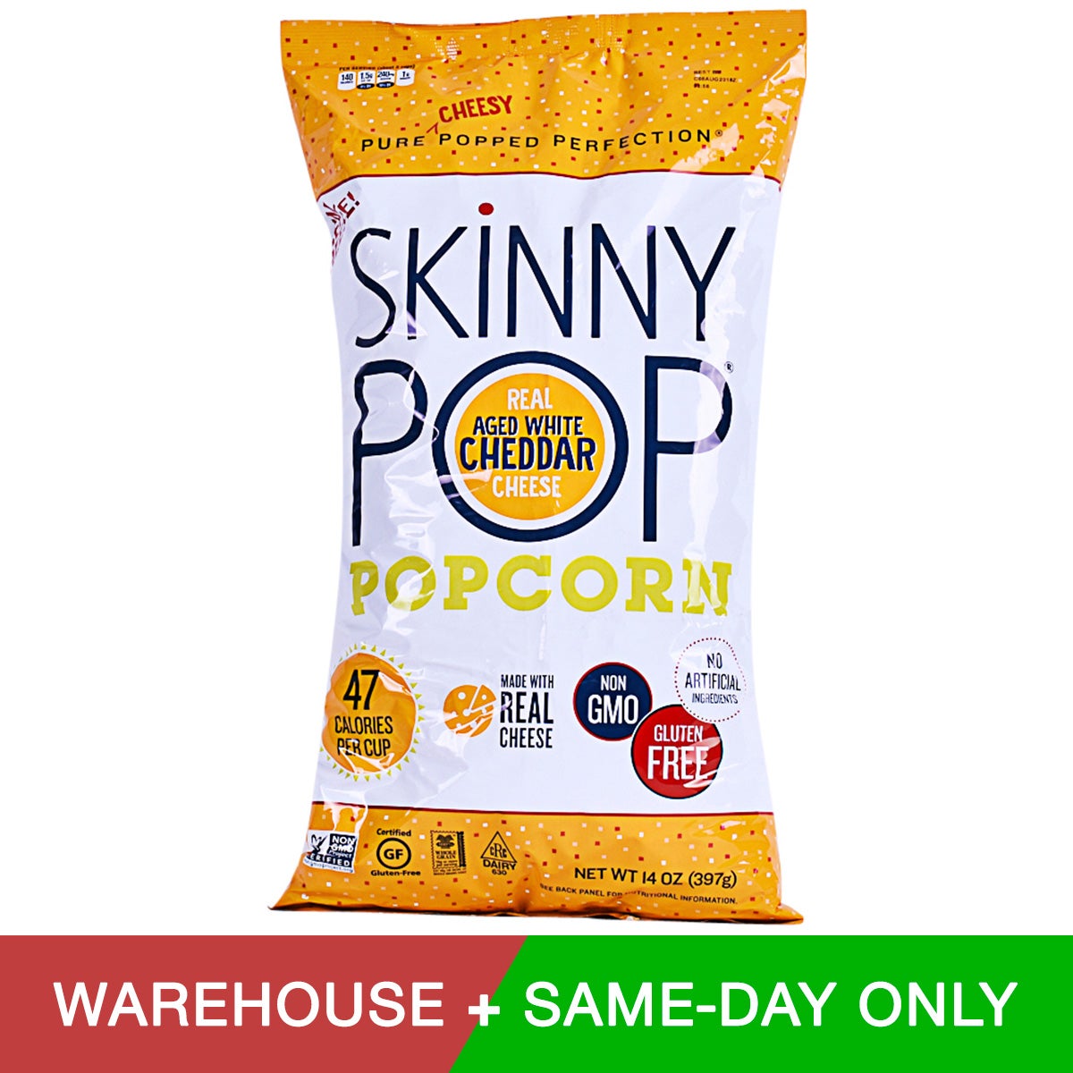 SkinnyPop Aged White Cheddar 14 oz - Image 1