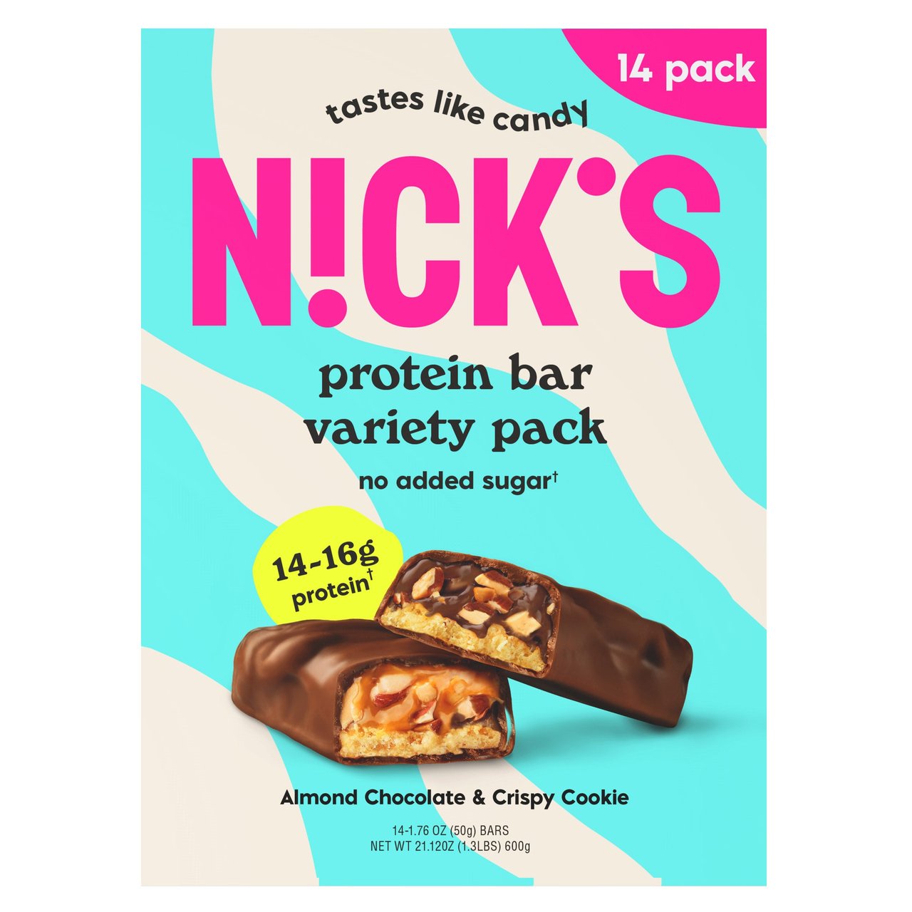 NICK'S PROTEIN BARS CRISPY COOKIE + ALMOND 14 CT - Image 1