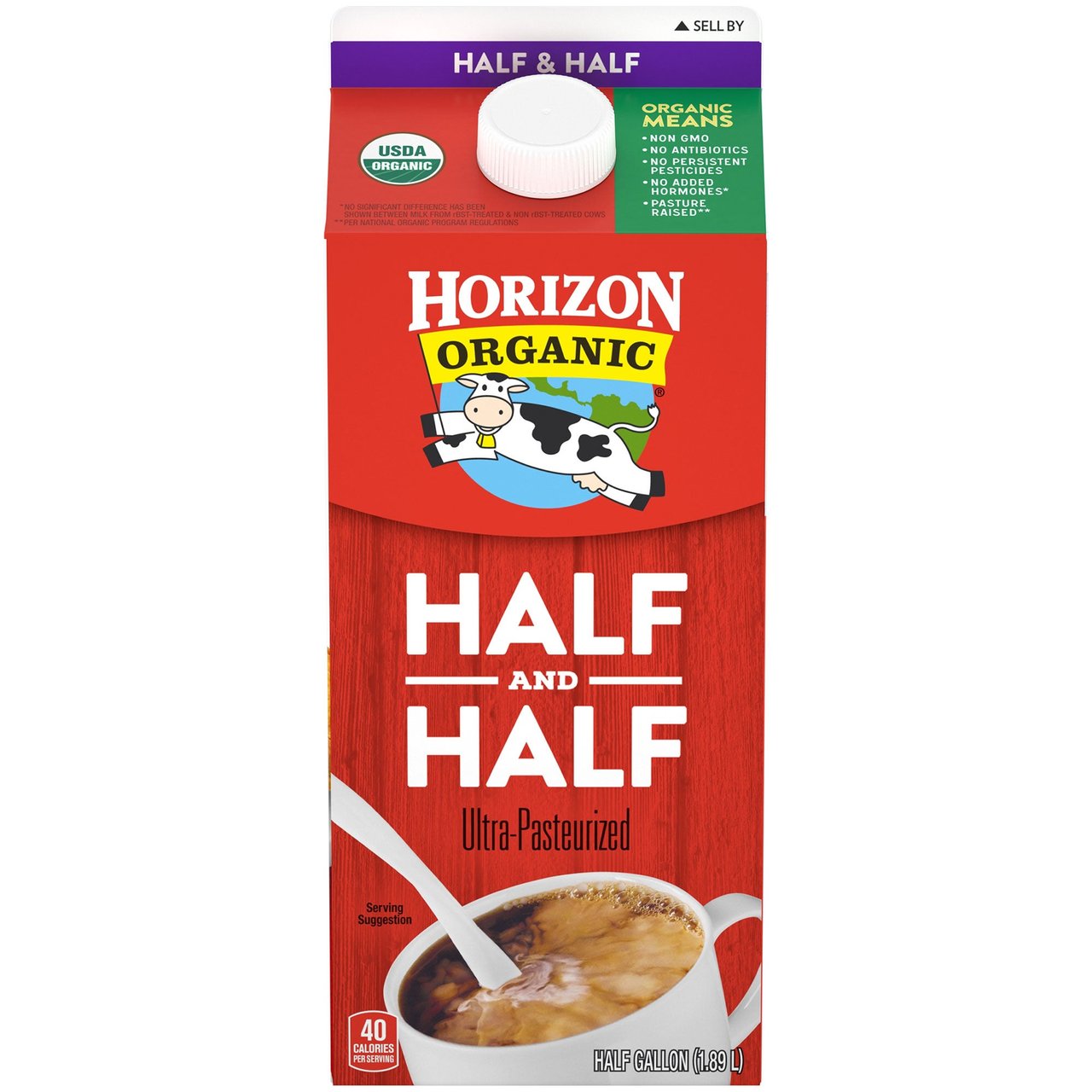 Horizon Organic Half & Half 64 Ounce Carton - Image 1