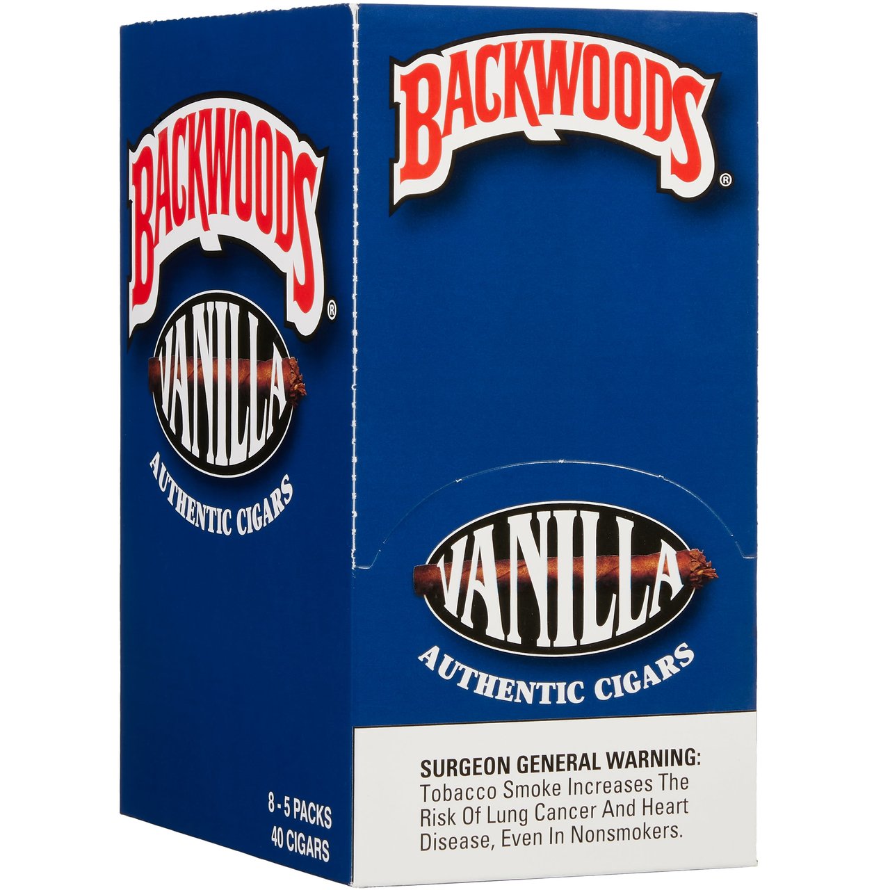 Backwoods Vanilla Cigarillos 8/5 CT Packs - Image 1
