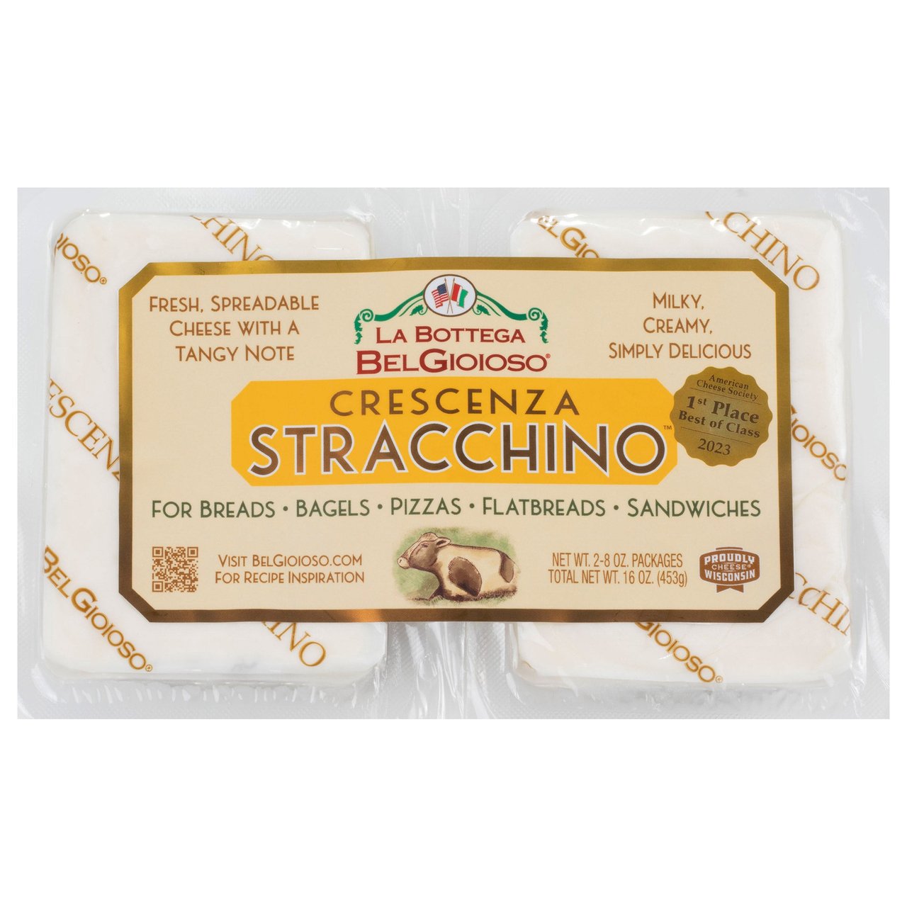 BelGioioso Crescenza-Stracchino 2 Pack, 8 Ounces Each - Image 1