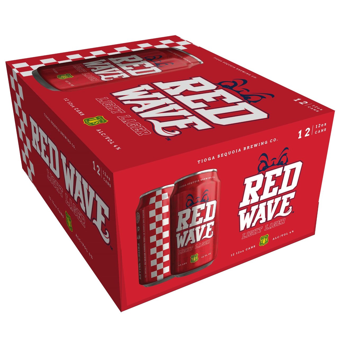Tioga-Sequoia Brewing Red Wave Light Lager, Fresno, CA - 12/12oz Can