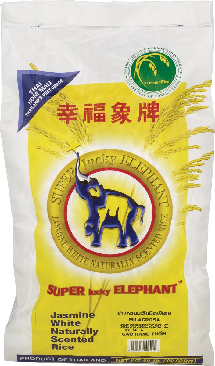 Super Lucky Elephant Thai Jasmine Rice 50 lb