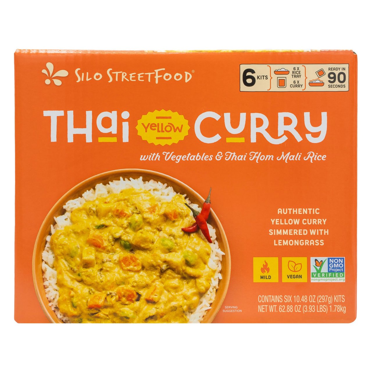 Silo StreetFood Thai Yellow Curry Rice 6 Pack, 10.48 Ounces Each - Image 1