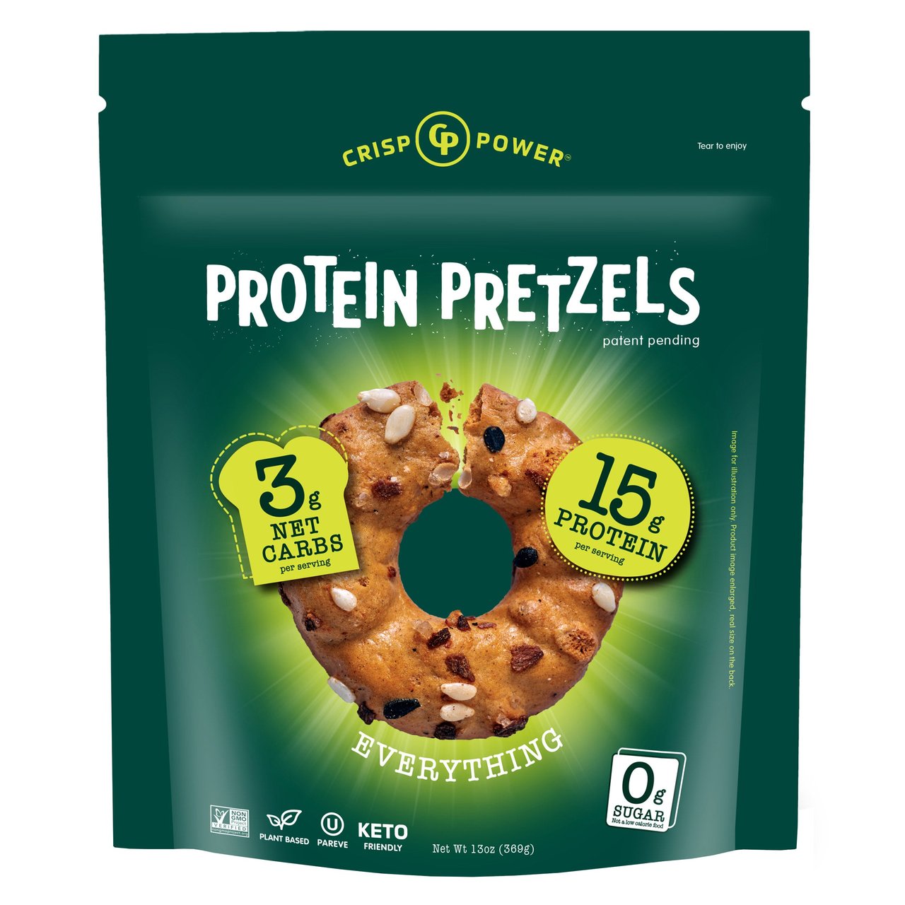 Crisp Power Everything Protein Pretzels 13 Ounces - Image 1