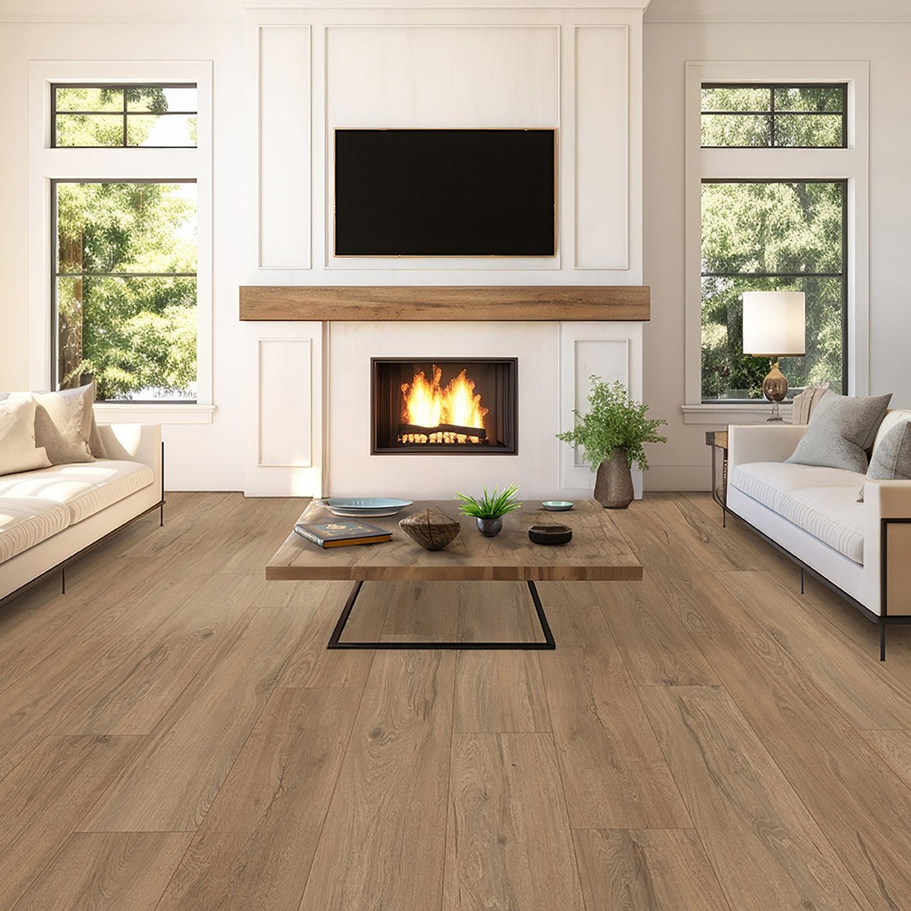Mohawk Home Bentley Oak Rigid Vinyl Flooring - Image 1