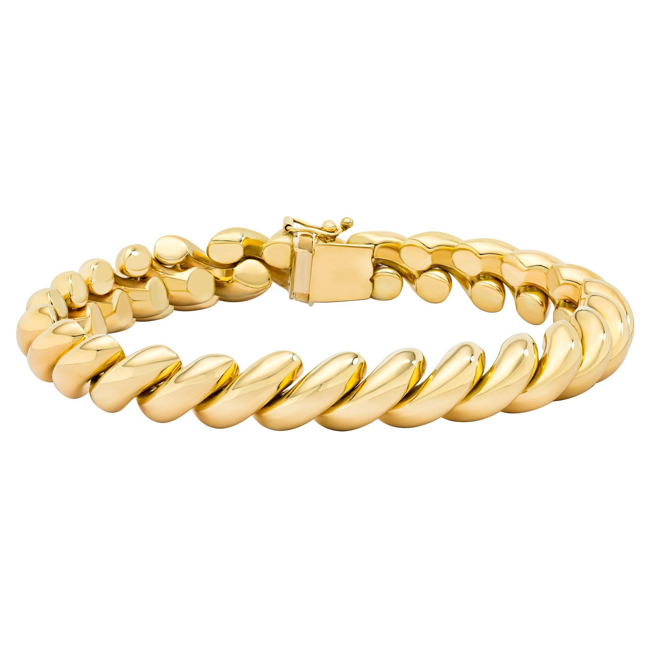 14KT Yellow Gold San Marco Bracelet Made in Italy - Image 1