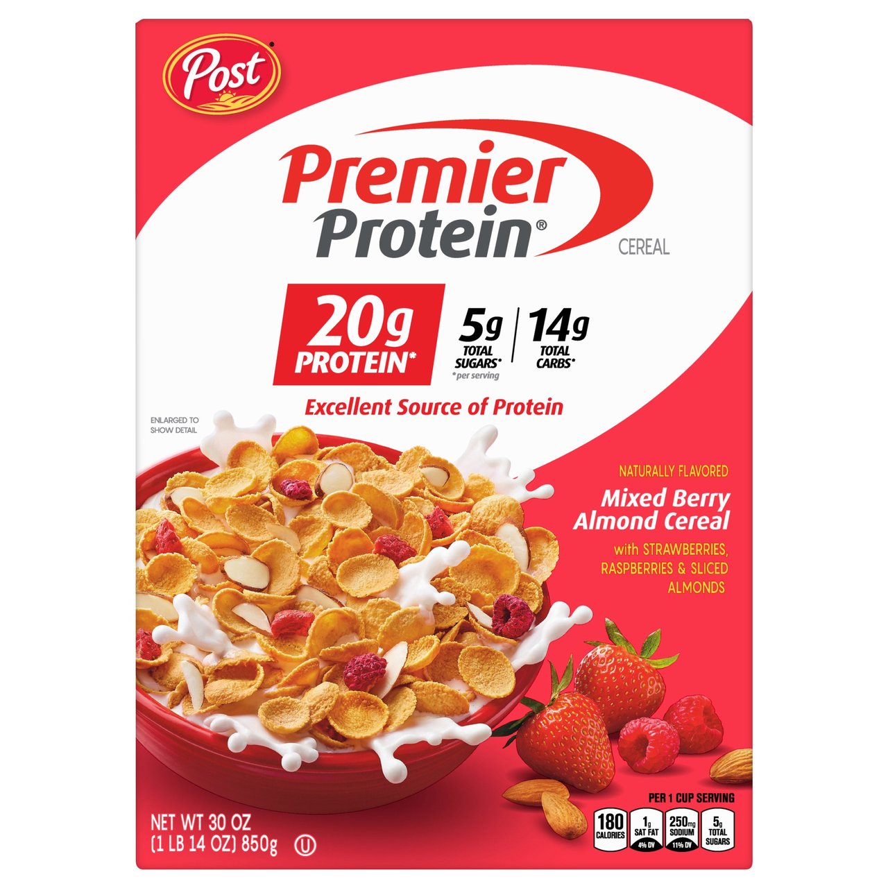 Premier Protein Mixed Berry Almond 30 oz - Image 1