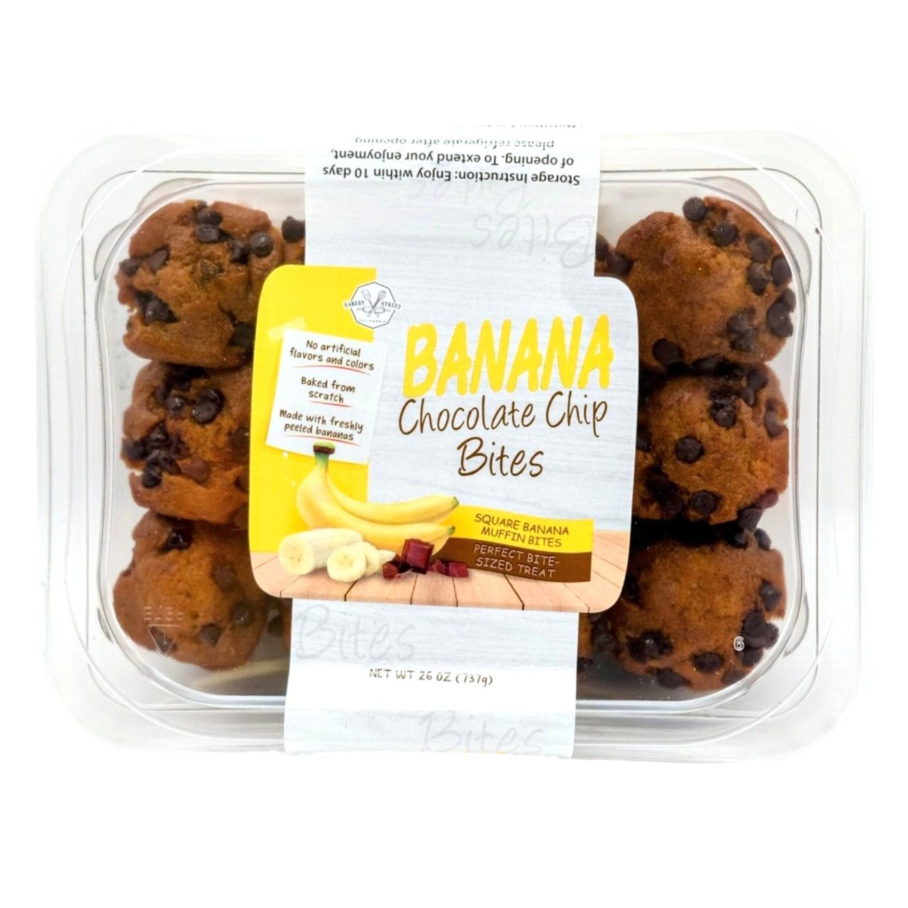 Bakery Street Banana Chocolate Chip Bites 26 Ounce Container - Image 1