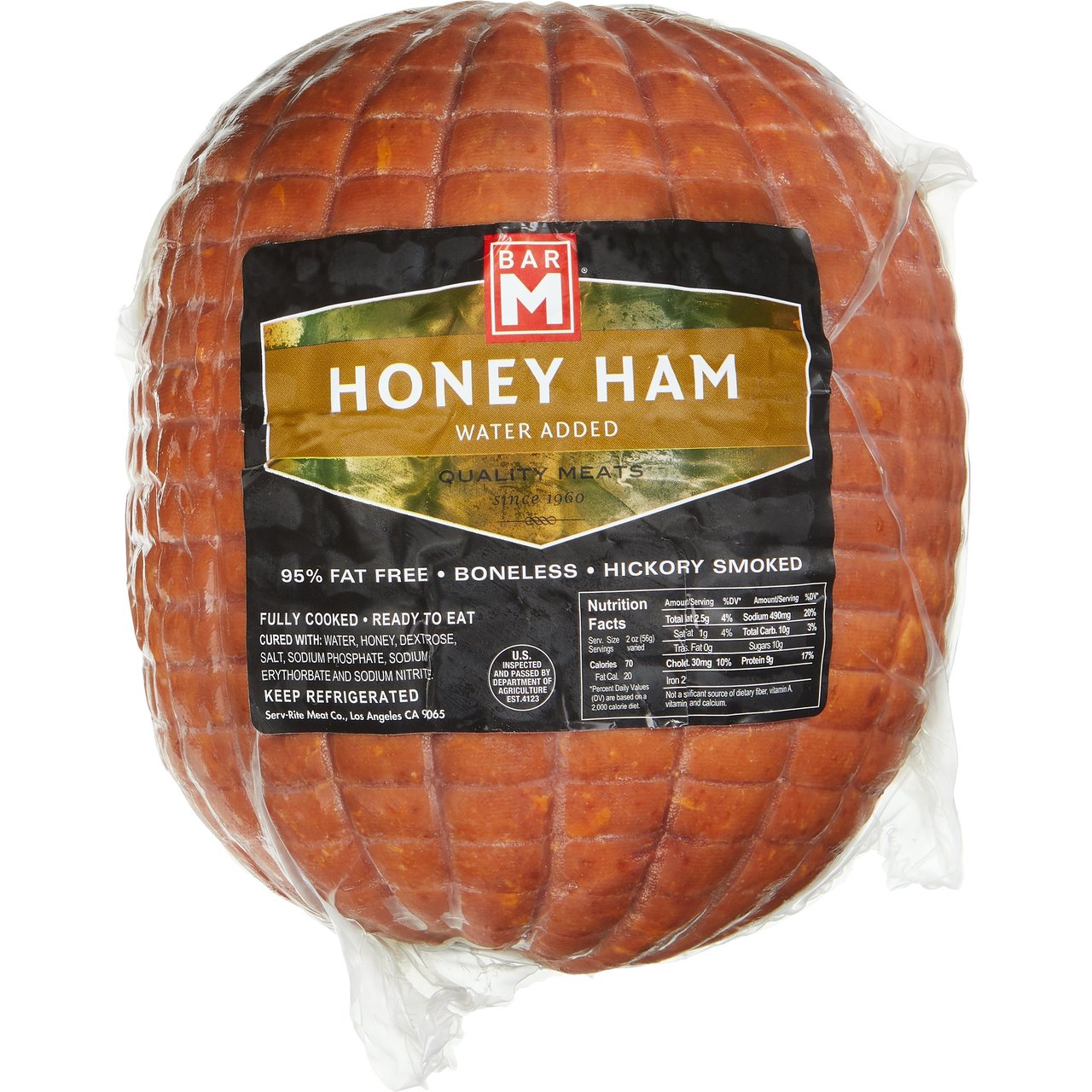 Bar-M Honey Ham Per Lb (Avg 9 lb) - Image 1
