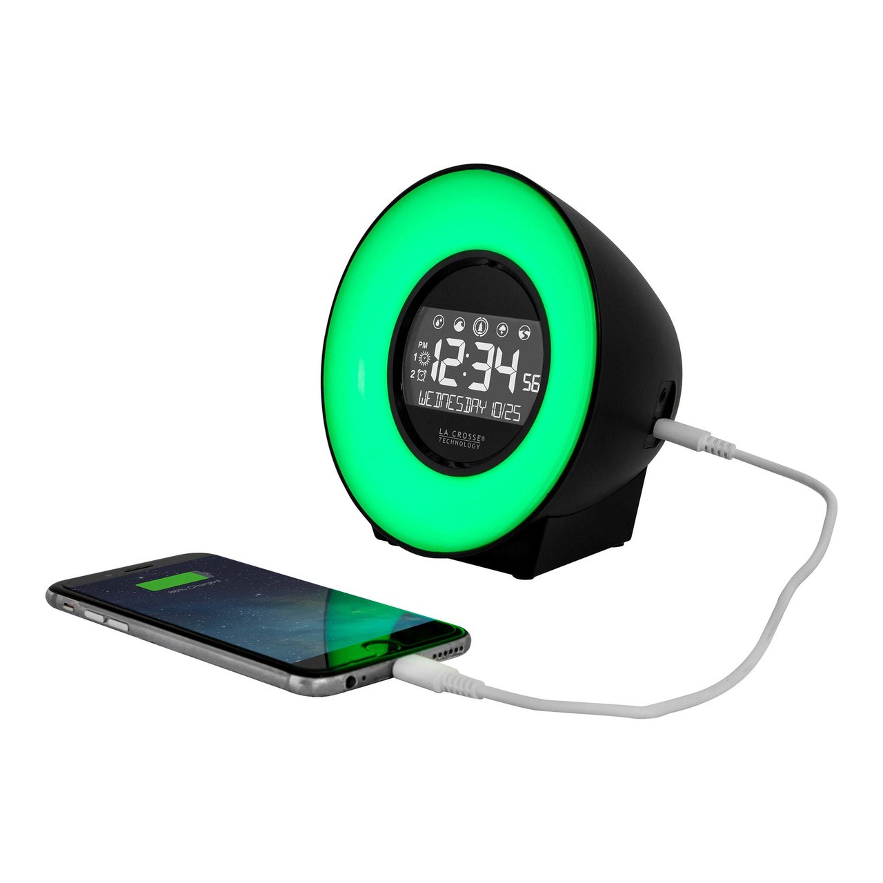La Crosse Technology Mood Light Color LCD Alarm Clock - Image 1