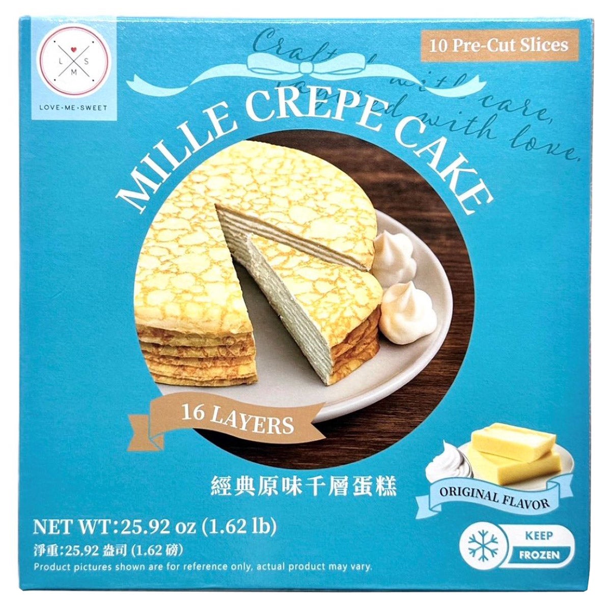 Love Me Sweet Mille Crepe Cake Sliced 25.92 oz - Image 1