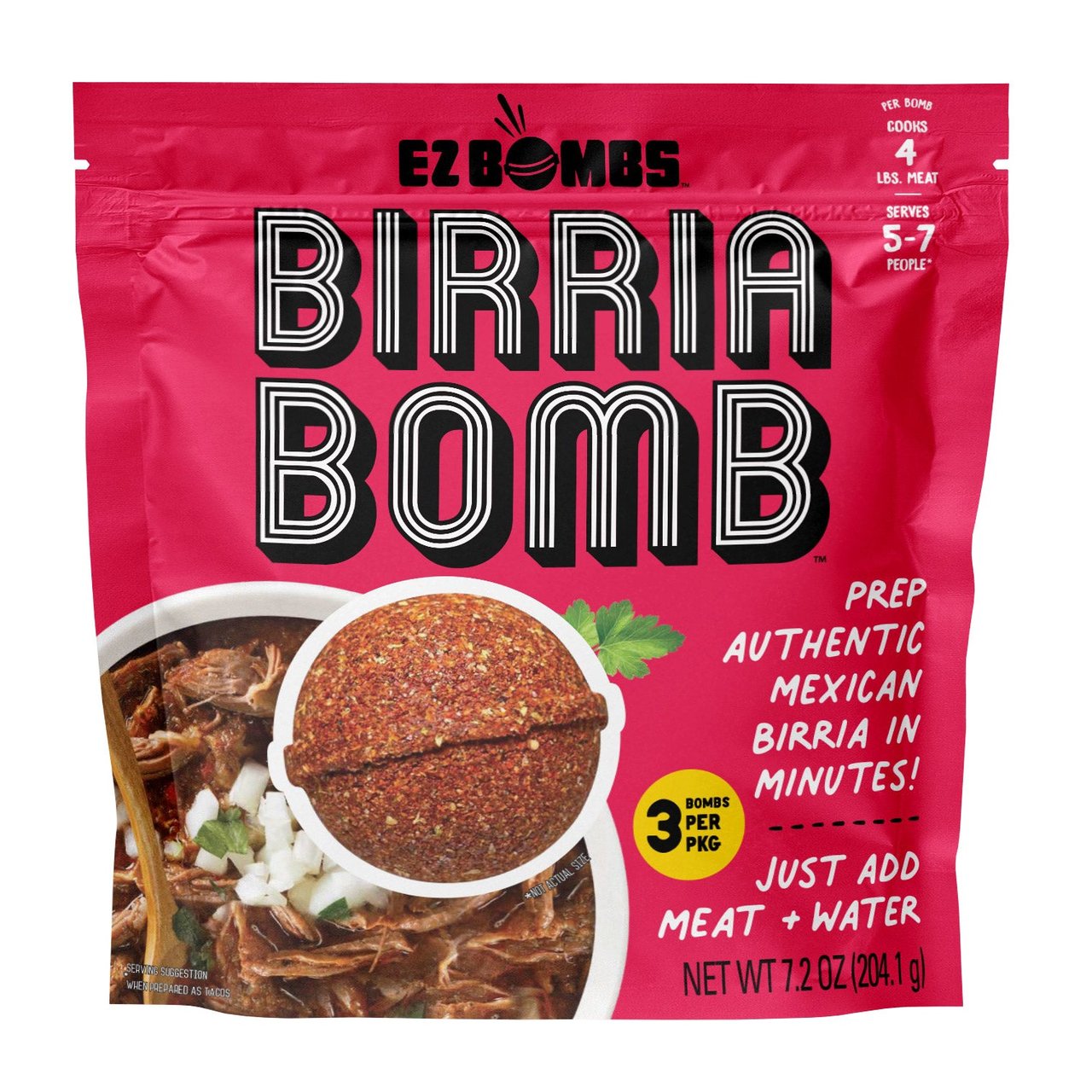 EZ Bombs Birria Bombs 3 Count, 7.2 oz - Image 1