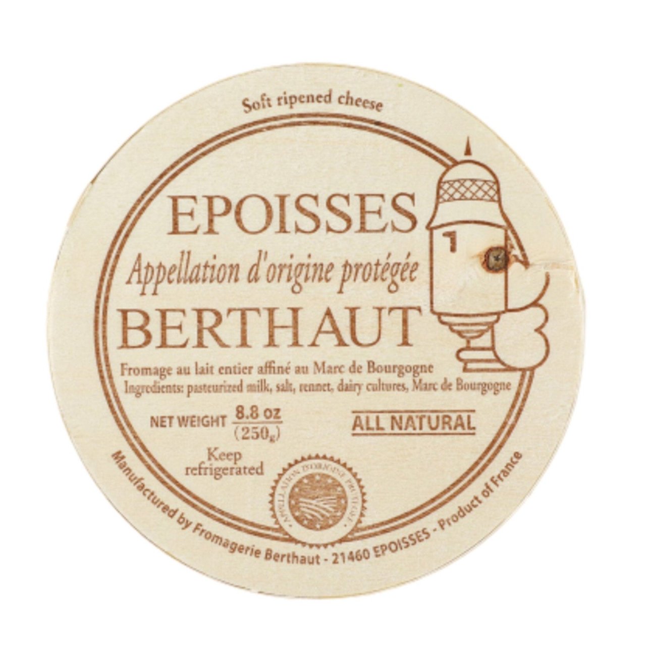 Berthaut Époisses AOC Cheese, 8.81 oz - Image 1