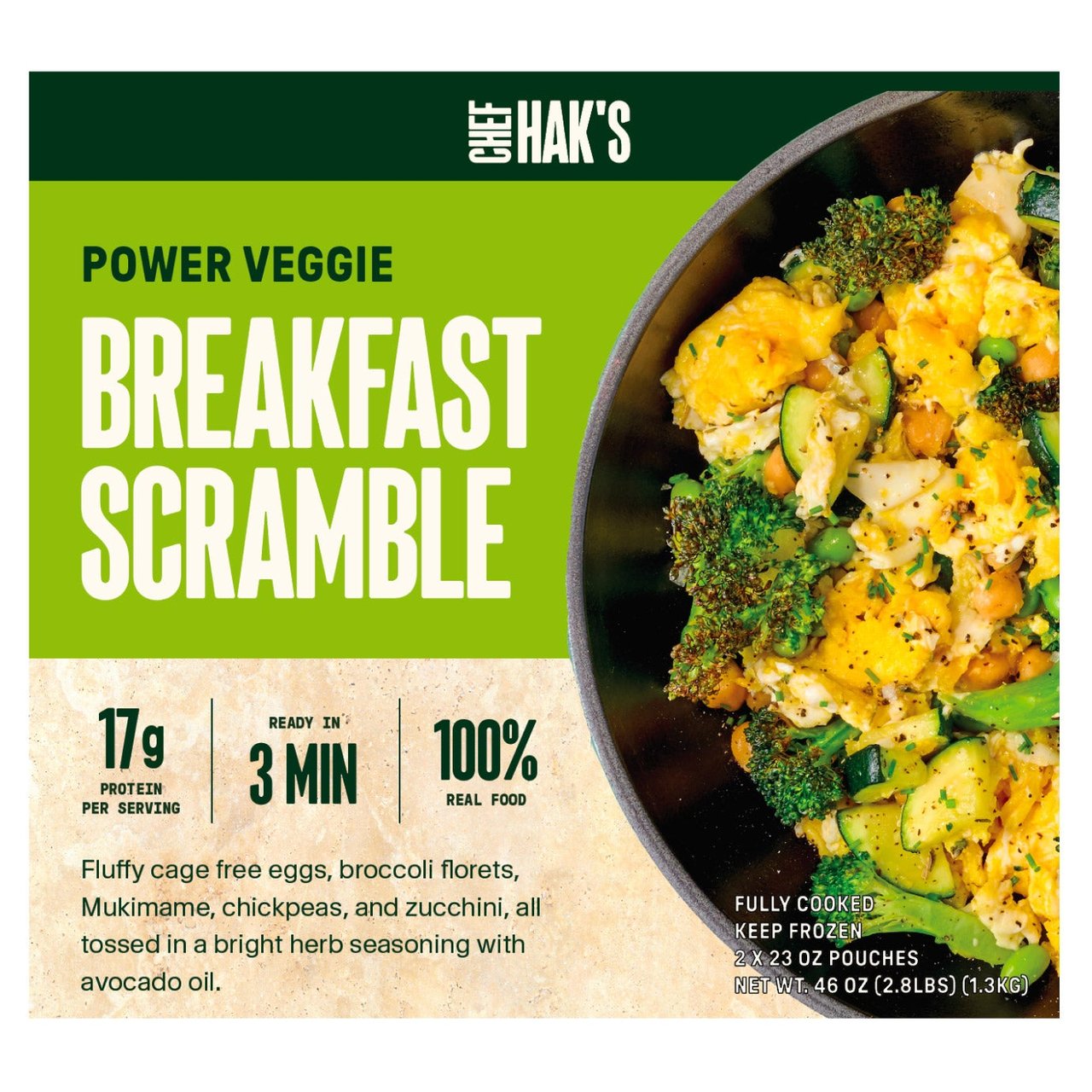 Chef Hak's Power Veggie Breakfast Scramble, 2 x 23 oz - Image 1