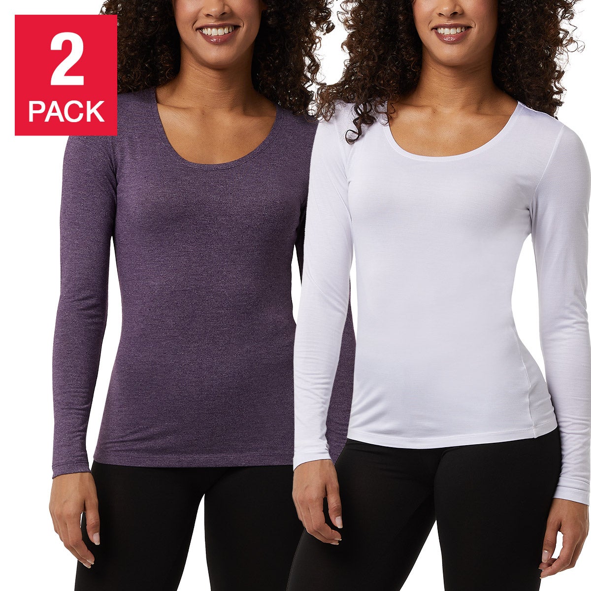 32 Degrees Ladies' Heat Tee, 2-Pack - Image 1