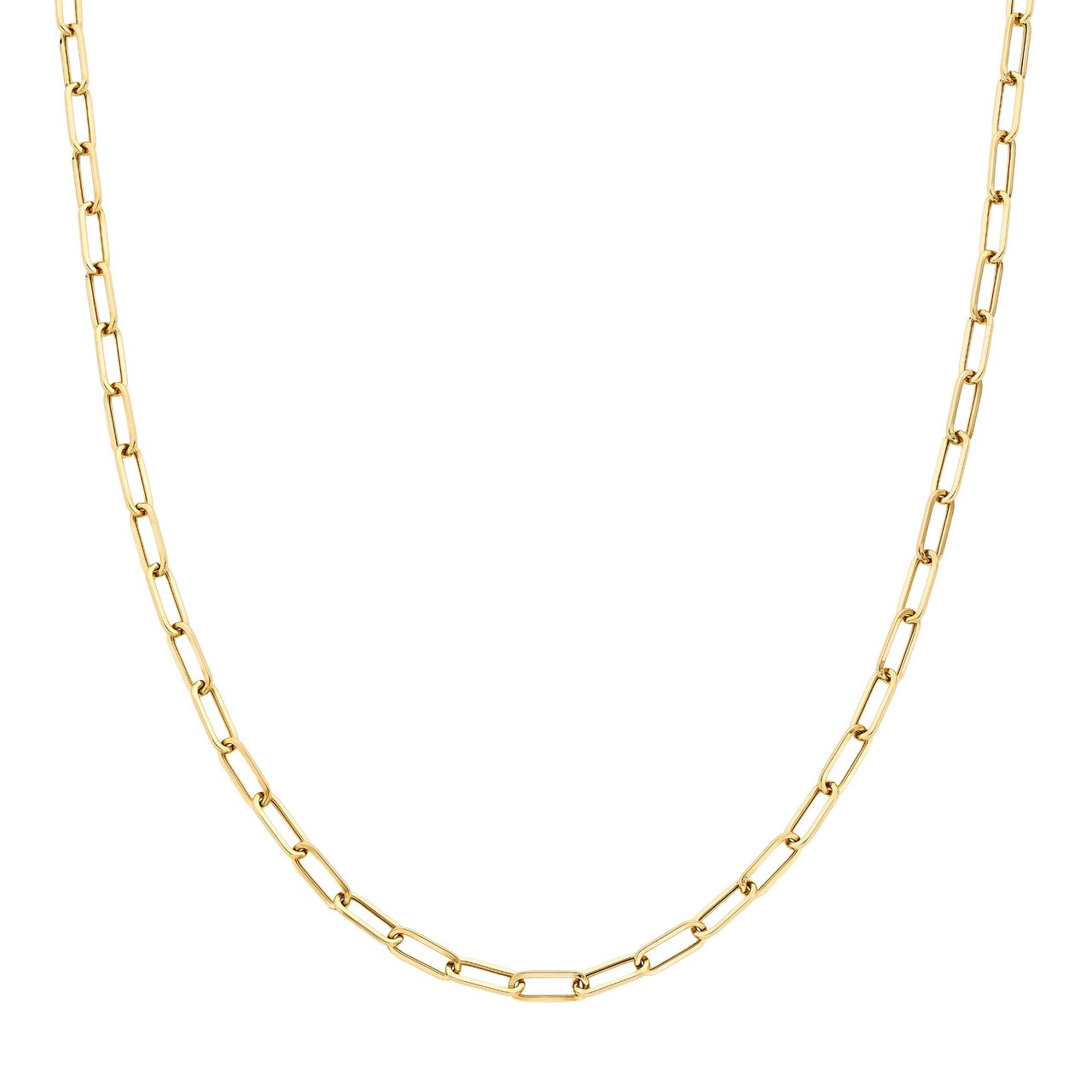 14kt Yellow Gold Paperclip Necklace - Image 1