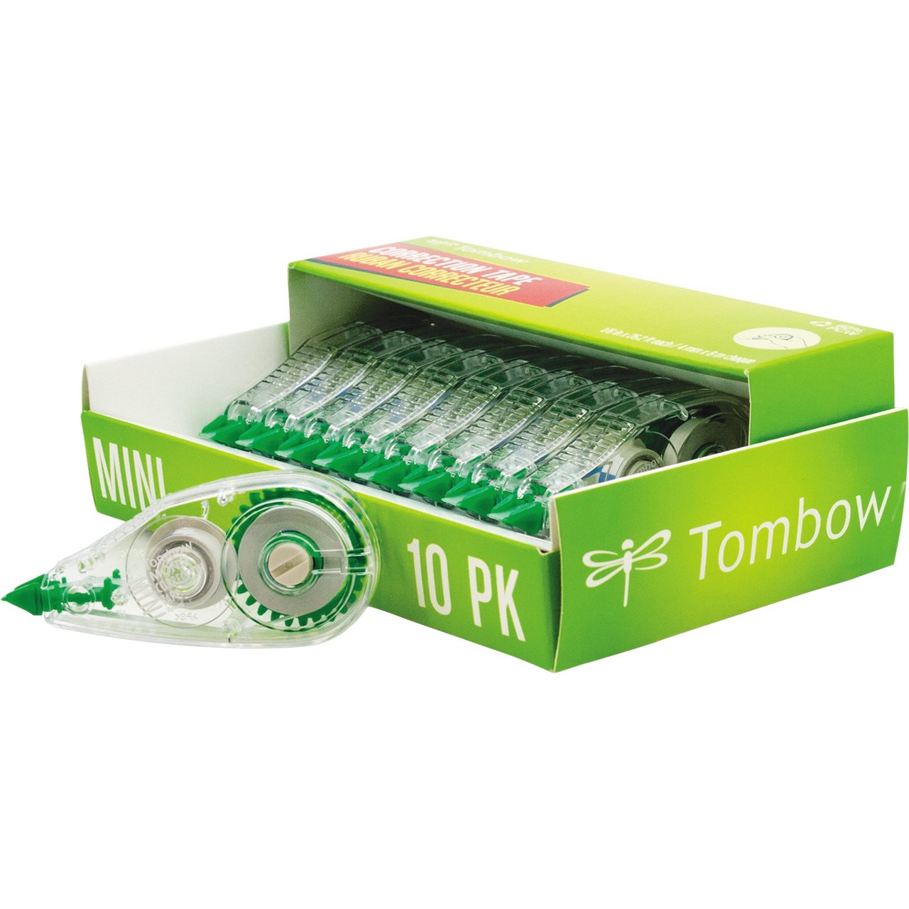 Tombow MONO Mini Correction Tape (TOM68722), 10-Pack - Image 1