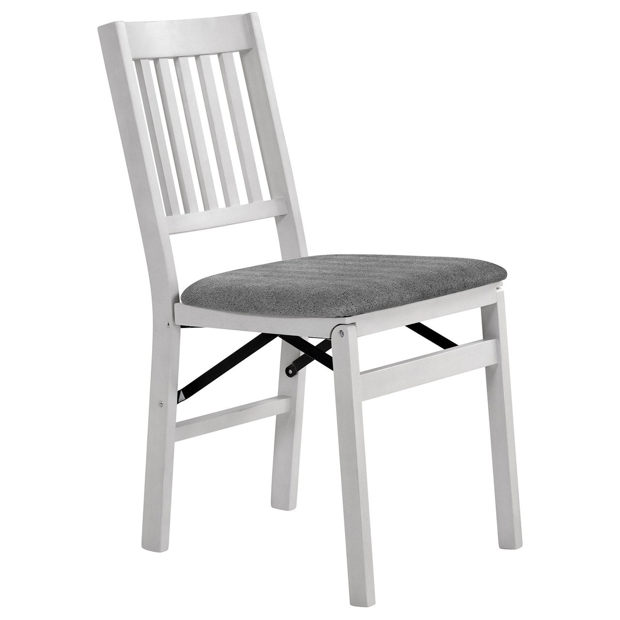 Stakmore Wood Folding Upholstered Chair - Image 1