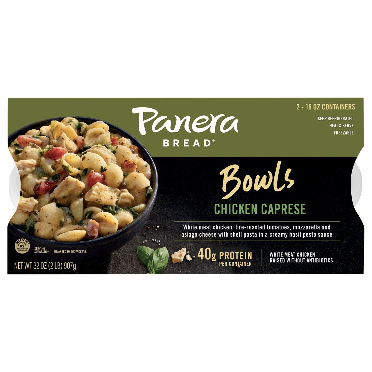 Panera Bread Chicken Caprese Bowl, 2 × 16 oz (2 lbs) - Image 1
