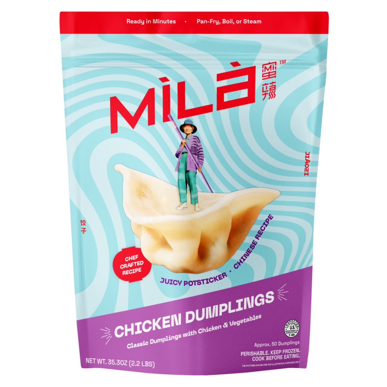 MìLà Classic Chicken Potstickers, 35.3 oz - Image 1