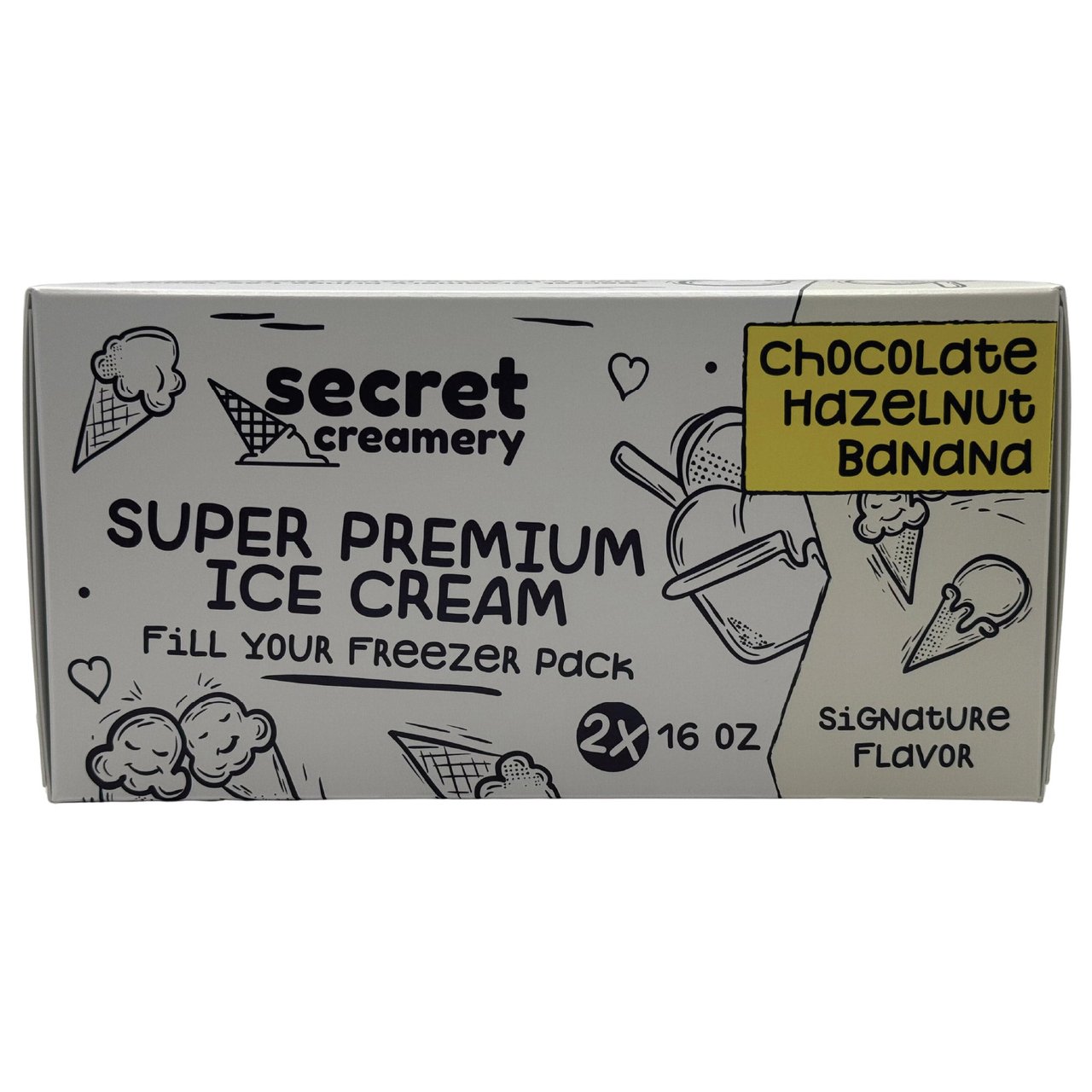 Secret Creamery Chocolate Hazelnut Banana 2 Pack 32 Ounce - Image 1