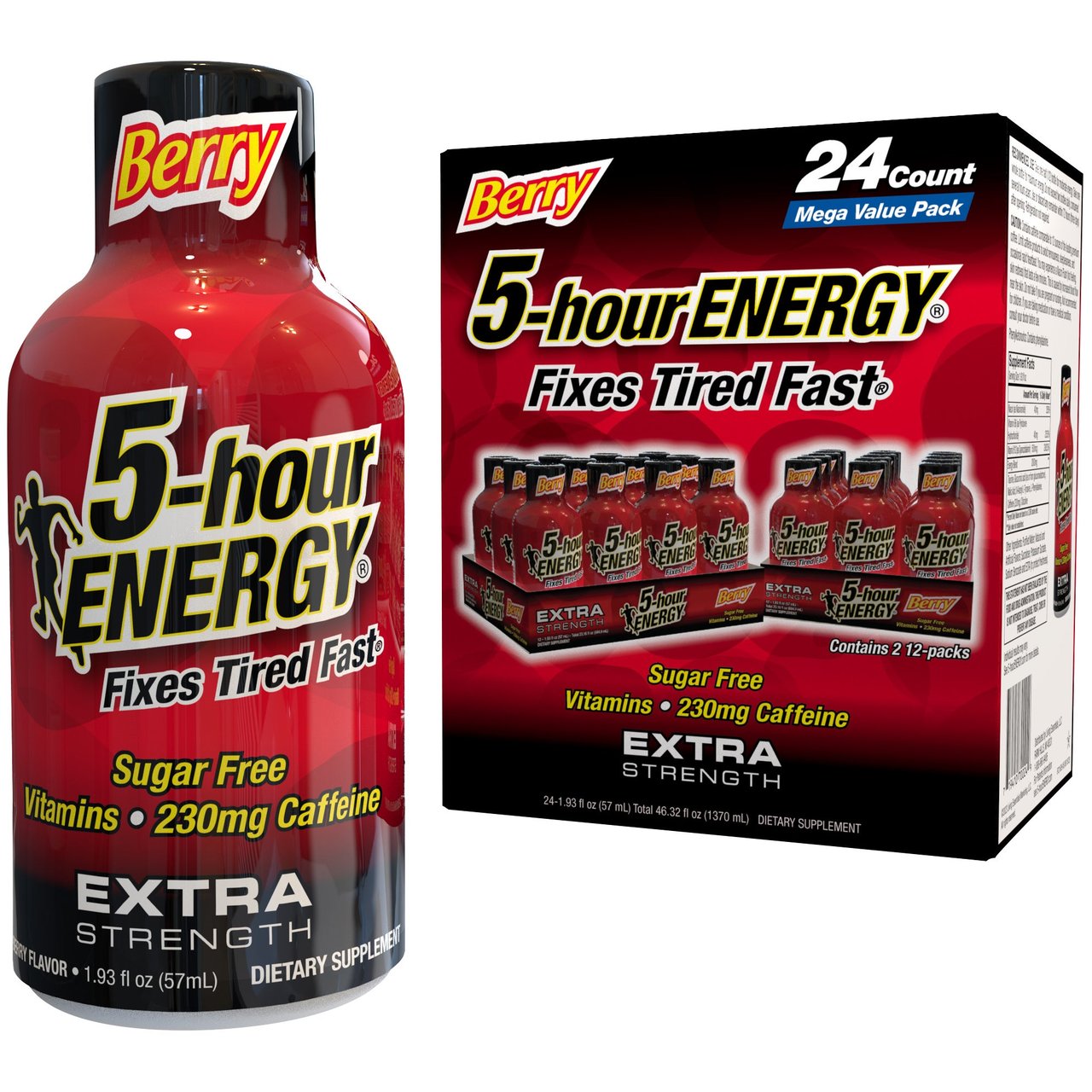 5-Hour ENERGY Extra Strength Berry 24/1.93 fl oz - Image 1