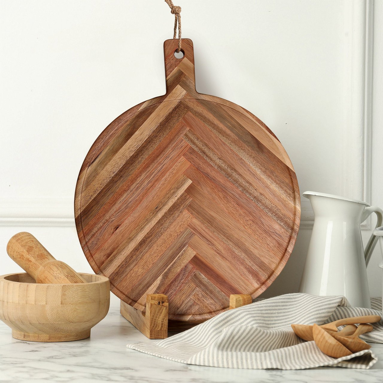 BirdRock Home 18" Herringbone Grazing Board - Image 1