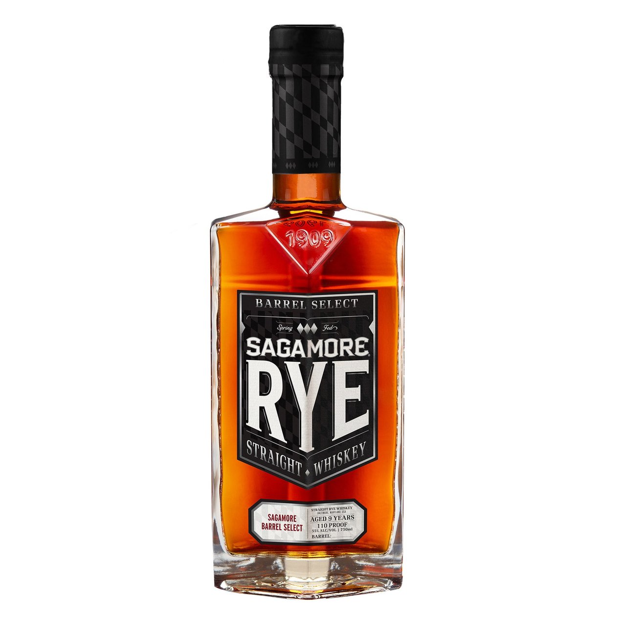 Sagamore Spirit 9-Year Barrel Select Straight Rye Whiskey Maryland 750ml - Image 1