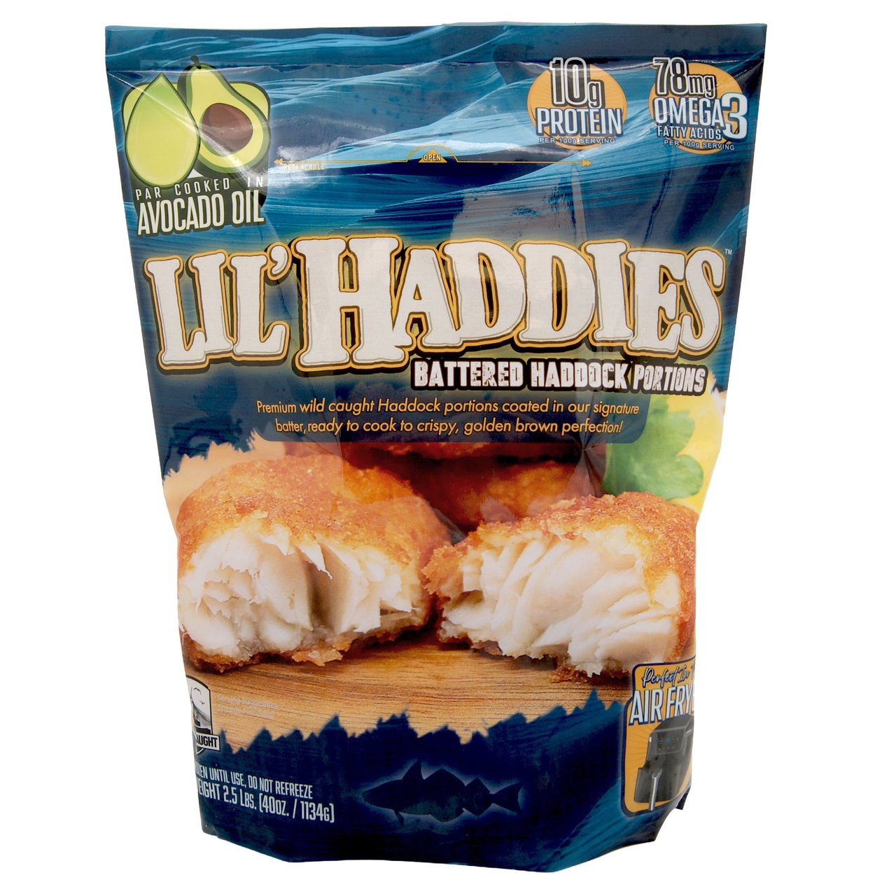 Lil' Haddies Battered Haddock Portions, 2.5 lbs - Image 1