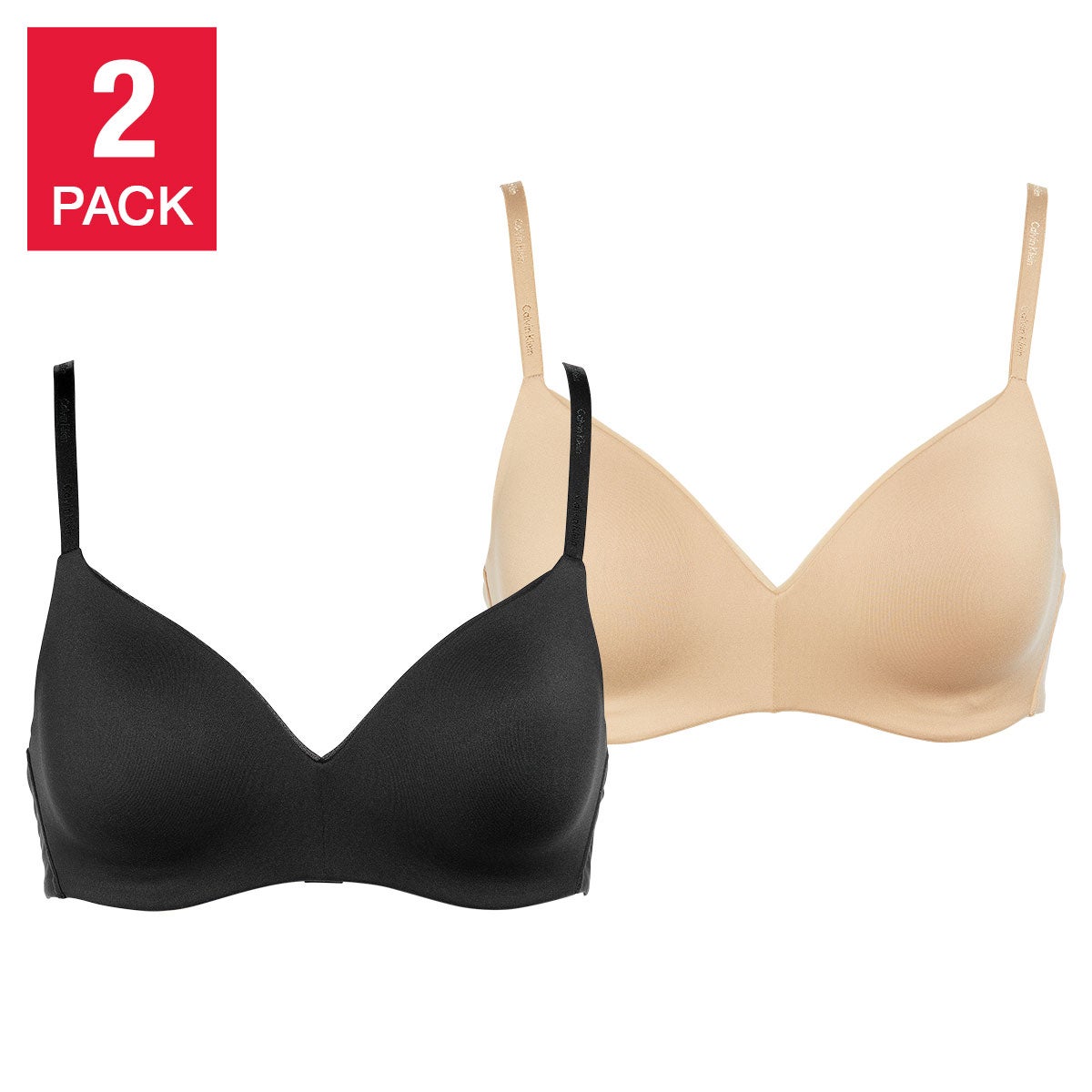 Calvin Klein Ladies' Wirefree Bra 2-Pack - Image 1