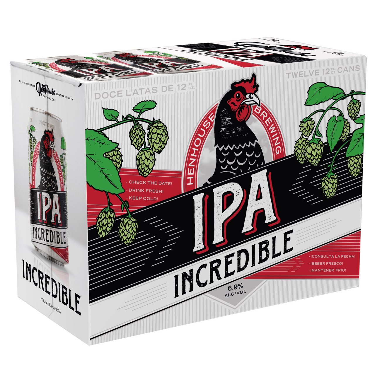 HenHouse Brewing Co. Incredible IPA Santa Rosa 12/12 oz