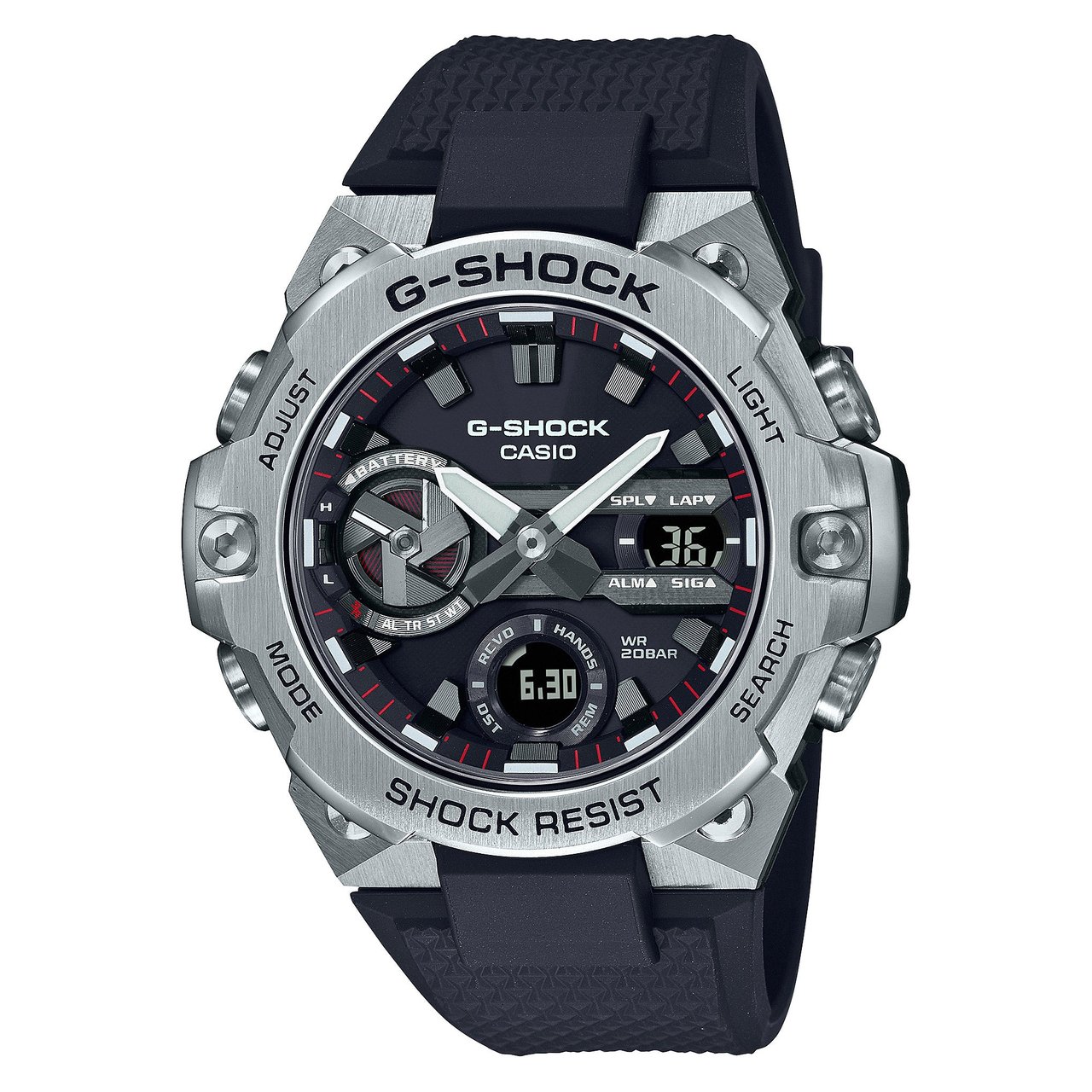 Casio G-SHOCK G-STEEL Men's Solar Watch with Bluetooth, 49.6 MM (GST-B400-1AWC) - Image 1