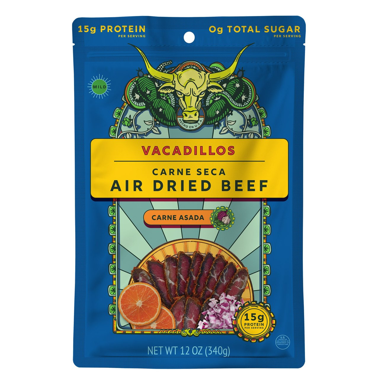 Vacadillos Carne Asada Carne Seca Air Dried Beef 12 oz - Image 1