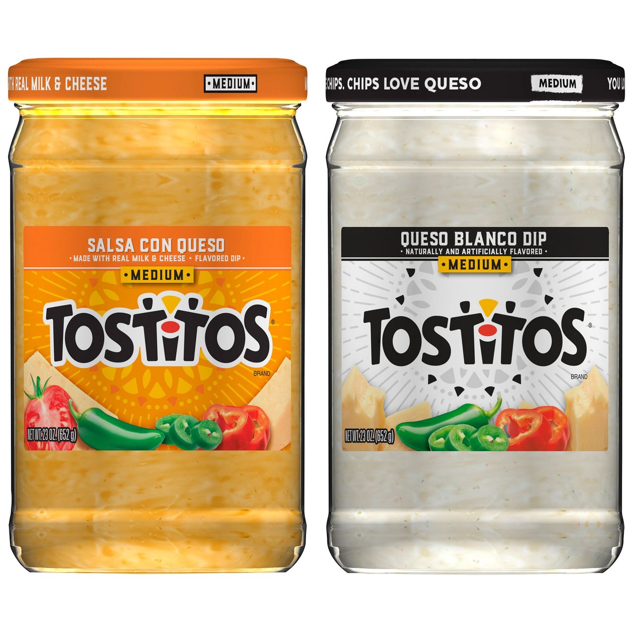 Tostitos Queso Dip Variety Pack, 2 Pack, 23 Ounces Each - Image 1