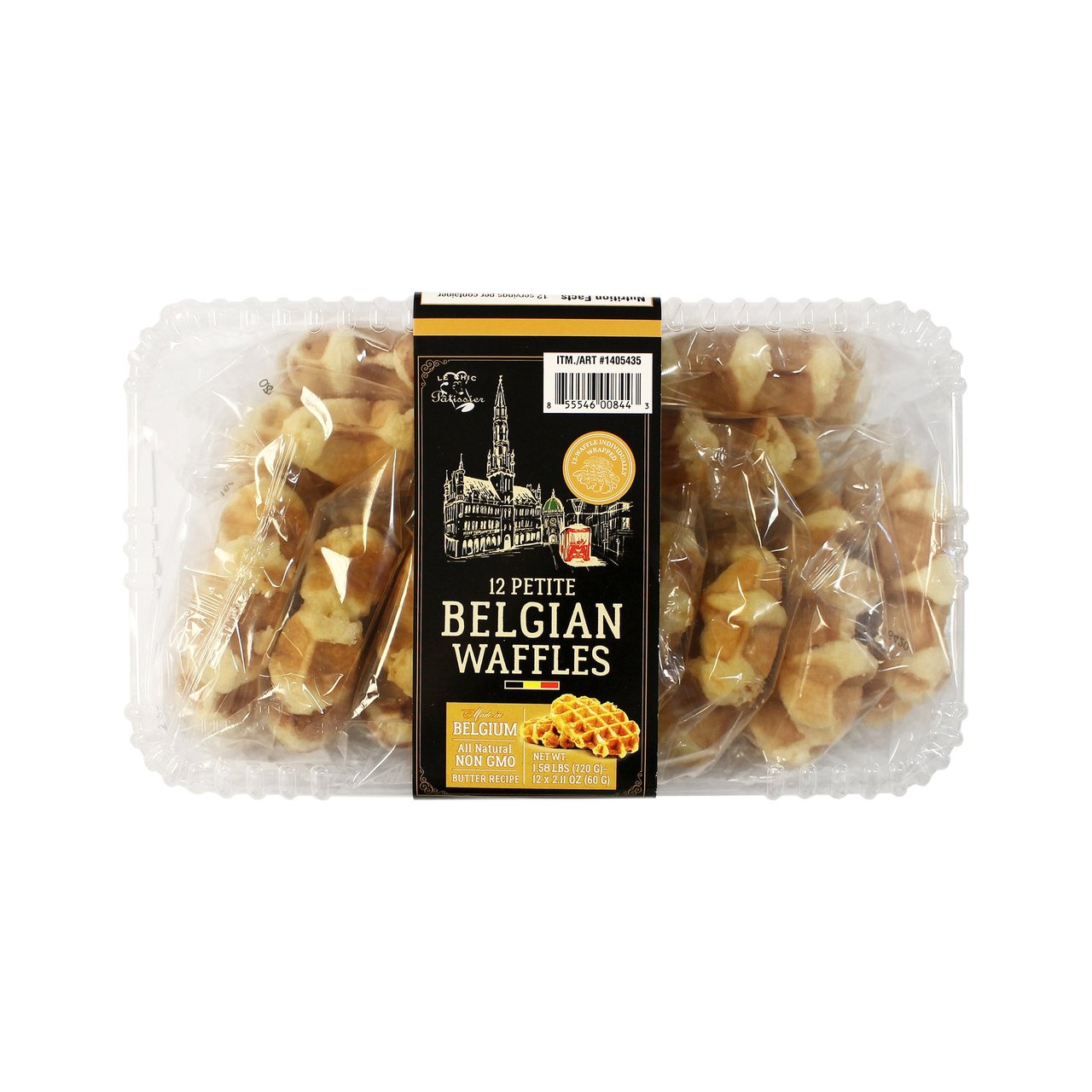 Le Chic Patissier Petite Belgian Waffles 12 CT (1.50 lbs) - Image 1