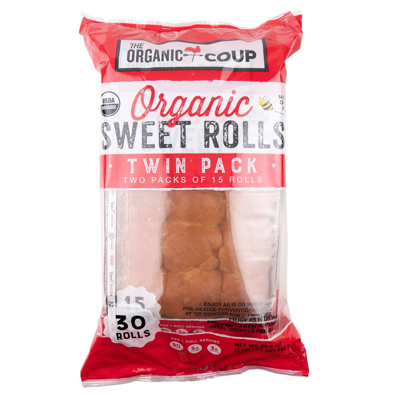 The Organic Coup Organic Sweet Rolls 2/15 CT - Image 1