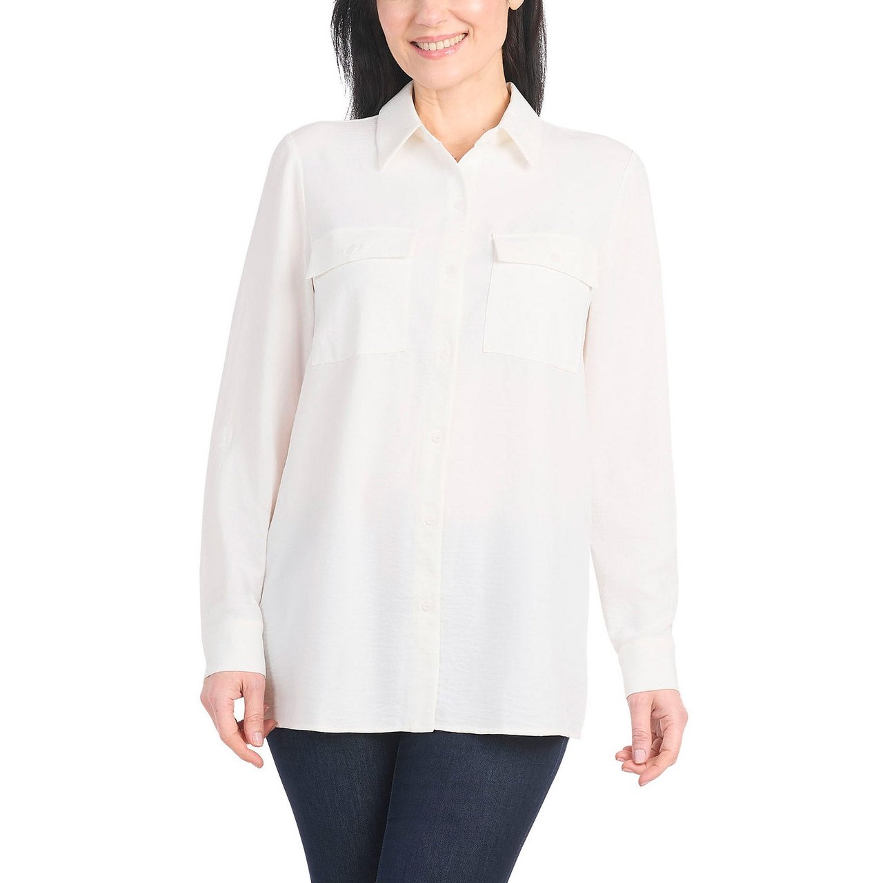 Hilary Radley Women's Button Front Blouse - Image 1