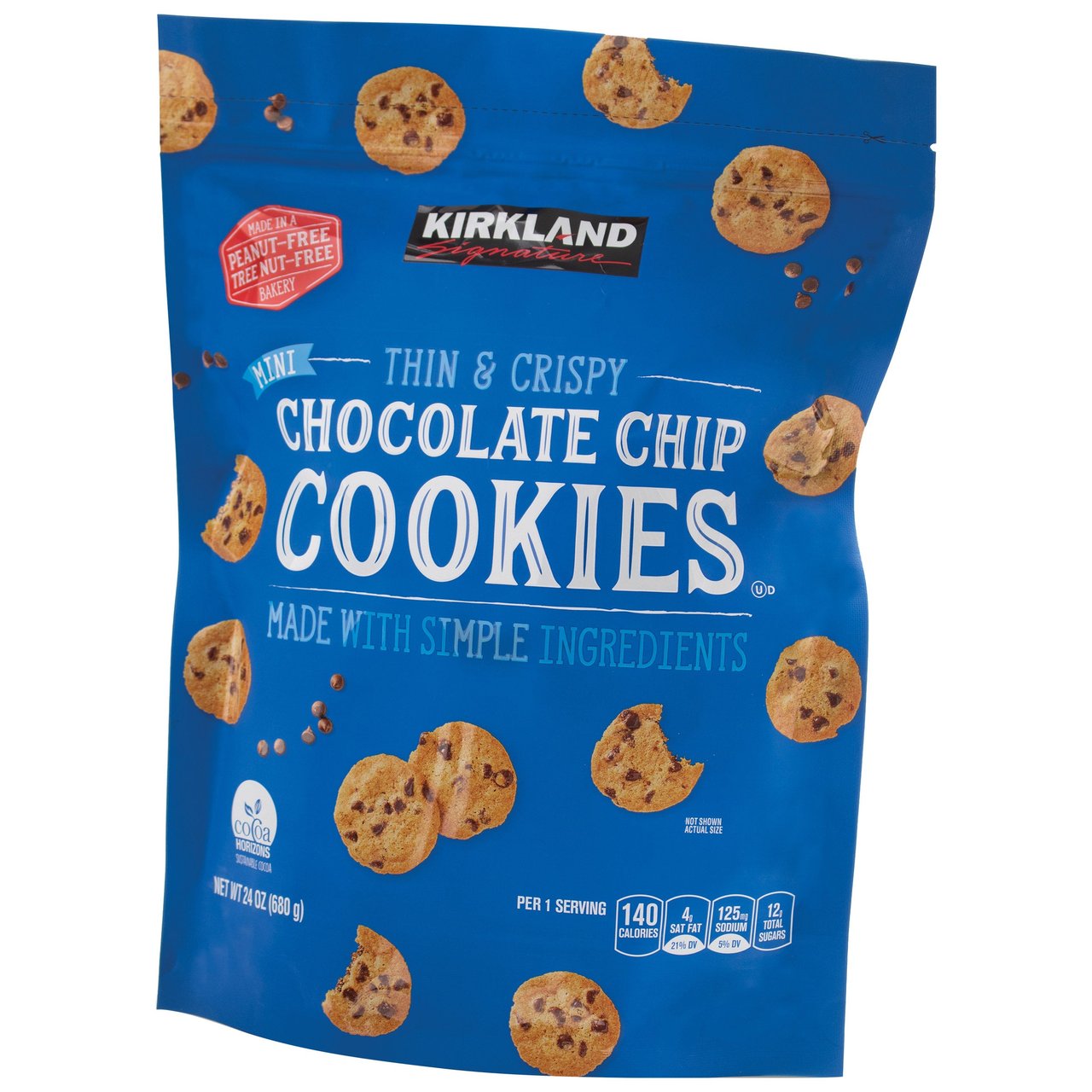 Kirkland Signature Mini Thin & Crispy Chocolate Chip Cookies, 24 oz Bag - Image 1