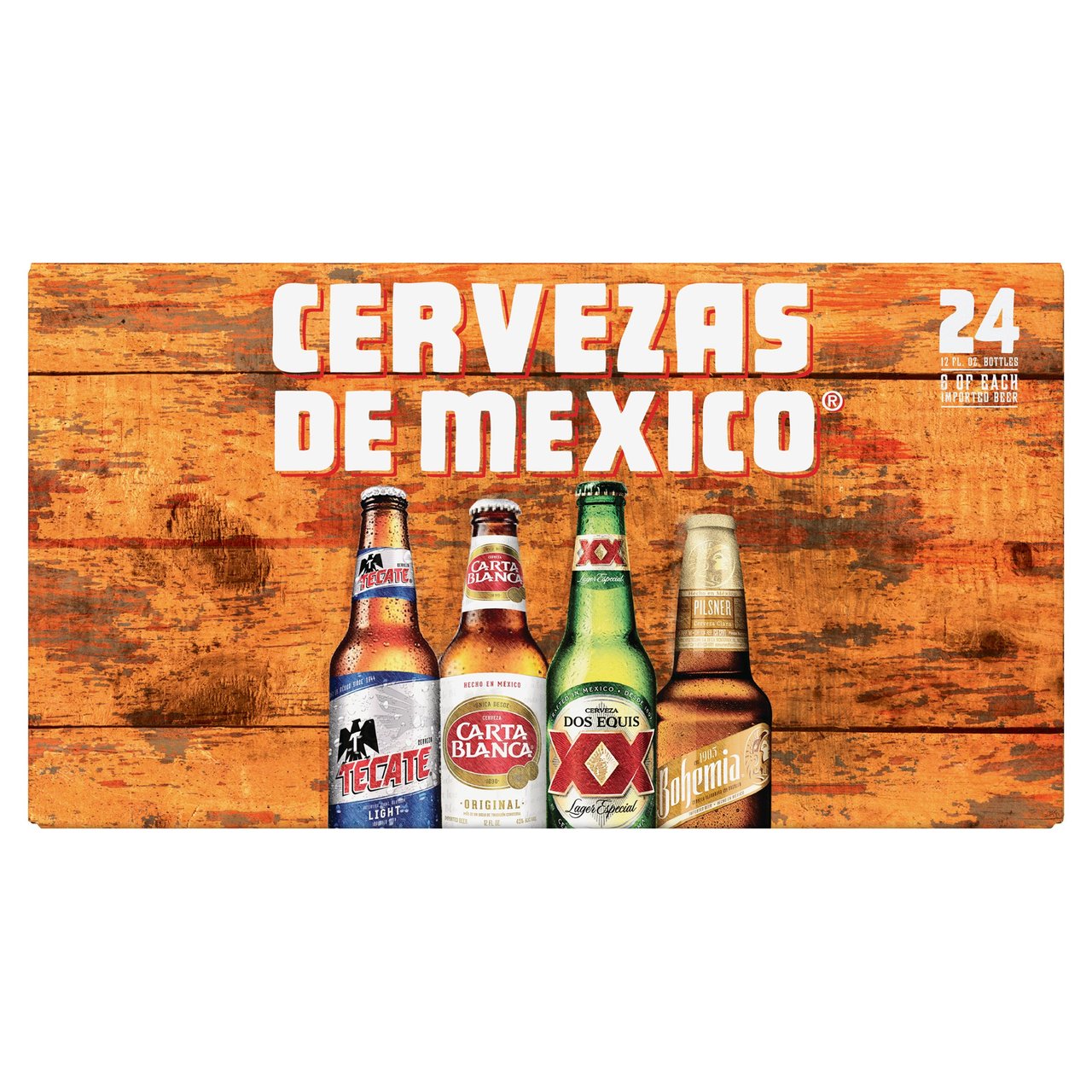 Cervezas de Mexico Variety Pack 24/12 oz Bottles
